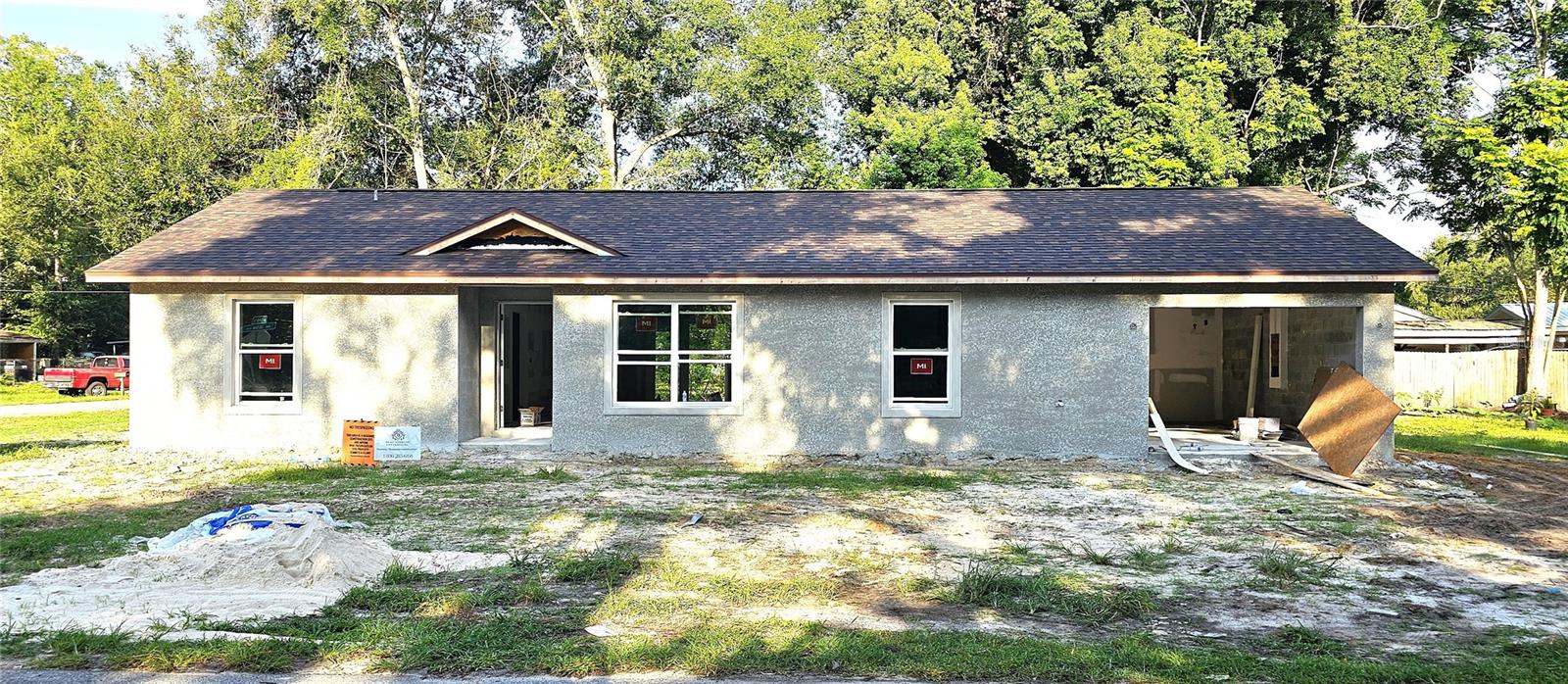 Under Construction. Under Construction – Brand New Custom Home!
Experience modern living in this beautifully designed custom block construction home with a stylish stucco finish. Thoughtfully crafted for both comfort and functionality, this spacious 3-bedroom, 2-bathroom residence offers a sleek, contemporary aesthetic at an affordable price.
Step inside to enjoy cathedral ceilings that enhance the open and airy feel of the main living area. The upgraded kitchen features elegant granite countertops, premium cabinetry, and a full suite of stainless-steel appliances—including a refrigerator, range with matching microwave, and dishwasher, making it perfect for home chefs and entertainers alike.
Enjoy the durability and easy maintenance of luxury vinyl plank (LVP) flooring throughout. The attached one-car garage provides added convenience and extra storage.
Whether you're a first-time homebuyer or simply looking for a fresh start, this move-in ready home is a perfect blend of quality, value, and style. Don’t miss this opportunity to own a brand-new home built with care and attention to detail.