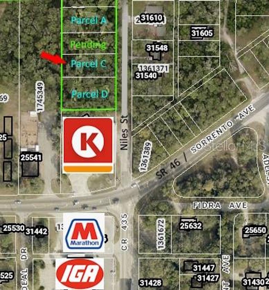 Gorgeous oak trees. Quiet street in established neighborhood. Only 5 minutes from SR 429/Wekiva Parkway (Mt Plymouth/Sorrento/Mt Dora exit). Easy drive to anywhere in Orlando Greater Metropolitan Area. No HOA or CDD. Lot is 75' wide and very deep at 172'. Plenty of room for pool or guest house. Use any builder and build any time. Walking distance to IGA grocery store, Circle K, Restaurants and . Underbrush cleared. Recent survey included. Lot corners are marked with wooden post topped with orange traffic cones for easy visibility. Adjacent lots may be available. Short drive to Mount Dora (best address in Lake County) with amazing festivals, restaurants and shops. Get out of the city and enjoy a more rural area. Deed restricted, no manufactured homes.
