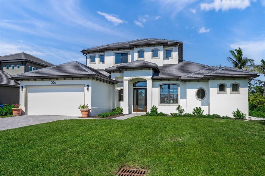 MODERN LUXURY LIVING ON VENICE ISLAND – NEW CUSTOM HOME 
Discover the perfect blend of modern elegance, comfort and functionality in this brand-new 4-bedroom, 4.5-bath custom home, built by Caithness Construction LLC.  Located just minutes from Venice Beach and historic Venice Main Street, this 2,800 sq ft residence offers an unparalleled Florida Gulf Coast lifestyle.

Step inside to an open-concept floor plan that effortlessly unites indoor and outdoor living.  At the heart of the home is a gourmet kitchen featuring custom cabinetry, granite countertops, a large island with a Karran granite sink, a walk-in pantry and premium stainless-steel appliances, including an LG gas range and designer hood – perfect for entertaining and everyday living.  

The owner’s suite offers a peaceful retreat with views of the tranquil pool and a luxurious ensuite bath. The main level also includes a guest bedroom with full bath, a dedicated home office/den, laundry room, and a private half bath. Upstairs, two additional bedrooms with walk-in closets and ensuite baths open to a versatile loft/bonus area, ideal for family, guests, or entertainment.

Outside, the private outdoor oasis features a saltwater pool with pebble sheen finish, waterfall feature and sun shelf, Travertine tile decking, No-See-Um high-density screened cage, and an outdoor kitchen rough-in—ready to be your dream entertaining space.
Constructed with quality and attention to detail, this home has solid core interior doors with modern casings and 6-inch baseboards throughout.  The home also includes impact-resistant windows and sliders, insulated garage doors, and spray foam insulation for enhanced energy efficiency.  For added peace of mind, both the home and street elevations exceed current flood zone requirements.

Enjoy easy access to the Venice Island lifestyle – walk, bike, or ride your golf cart to the beach, boutique shops and restaurants, Venice Theater, Farmer’s Market, Veinice Jetty's and the Venice Performing Arts Center.   Don't miss this rare opportunity to own a brand-new, move-in ready home in one of Florida’s most vibrant coastal communities.