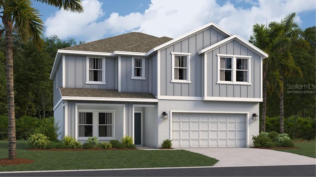 Under Construction. The two-story Sutton provides a comfortable and modern layout with room to grow. A versatile flex space off the entry leads to an open-concept floorplan consisting of the kitchen, dining room and family room, with a convenient bedroom placed to the side of the home. Upstairs, four bedrooms surround a bonus room, including the luxe owner’s suite with an en-suite bathroom and walk-in closet. With “Everything’s Included”, luxury and value go hand in hand. Enjoy connectivity, green building features, plus new energy conscious appliances. Welcome to Meadow Pointe Hidden Ridge! This area features beautiful natural landscapes with plenty of options for outdoor recreation, with several parks and lakes located nearby. Strategically located close to Orlando and theme parks, it is known for its picturesque hills and pristine lakes. Schedule your appointment today!