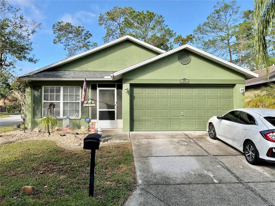 ADORABLE 3 BR 2 BATH 2 CAR WITH COMMUNITY POOL IN RIVER RIDGE. NEWER PAINT, EAT IN KITCHEN AND ALL NEW TILE FLOORING ( no carpet)FENCED REAR YARD W SHED. GOOD AC AND ROOF. EAT IN KITCHEN. GREAT SCHOOLS IN THE AREA. INSIDE LAUNDRY INCLUDES WASHER / DRYER AS IS . Ready MARCH 23 2026