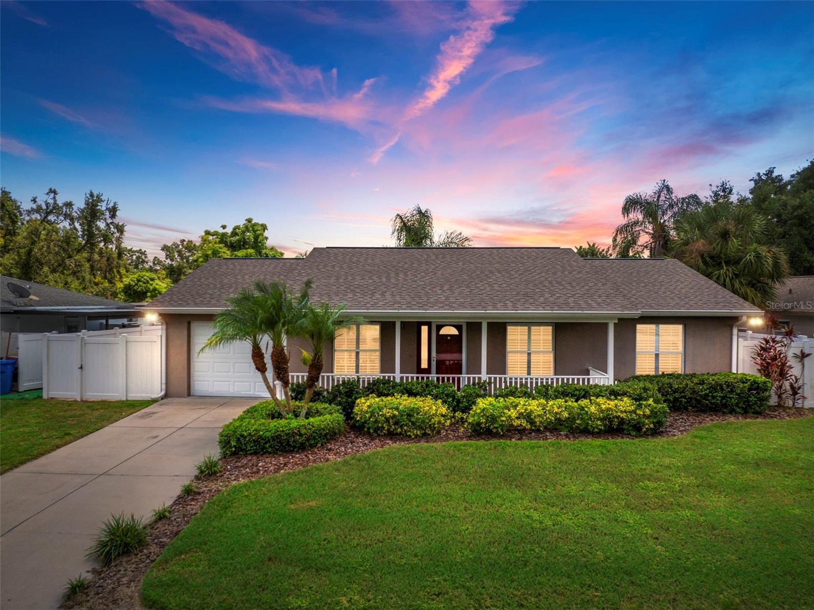 This is an impeccably maintained three-bedroom, two-bath home that perfectly blends comfort, style, and functionality. Featuring a brand new roof (with transferable warranty) and thoughtful upgrades throughout, this one is move-in ready and designed for both everyday living and effortless entertaining. Step inside to find a wide-open great room with abundant natural light, crown molding, oversized baseboards, and brand new luxury vinyl plank flooring that flows throughout the main living areas. The plantation shutters add an elegant touch, while the granite countertops and French doors to the backyard elevate the home's character and charm. Out back is where this home truly shines—enjoy a stunning oversized Pebble Tec-finished pool, surrounded by an expansive paver patio, shrubbery for added privacy, and a shaded gazebo, ideal for summer barbecues, relaxing weekends, and entertaining guests. The vinyl fencing offers a sense of retreat, and irrigation systems in both the front and back yards help keep the landscaping lush and green. Additional upgrades include: an insulated garage with air conditioning—perfect for a home gym, workshop, or hobby space—a covered front porch providing stunning curb appeal, a built-in floor safe for added security of your valuables, and seamless gutters for easy maintenance. All bedrooms are thoughtfully tucked away from the main living area for a more secluded feel. With true pride of ownership throughout, this home offers peace of mind, comfort, and incredible value in the heart of Tampa. Conveniently located to W Hillsborough Avenue, the Veteran’s Expressway, and N Dale Mabry Highway, you are en effortless commute to Tampa International Airport, downtown Tampa, and some of America’s most awarded Gulf beaches. Do not miss your opportunity to own this poolside gem, schedule your private showing today!