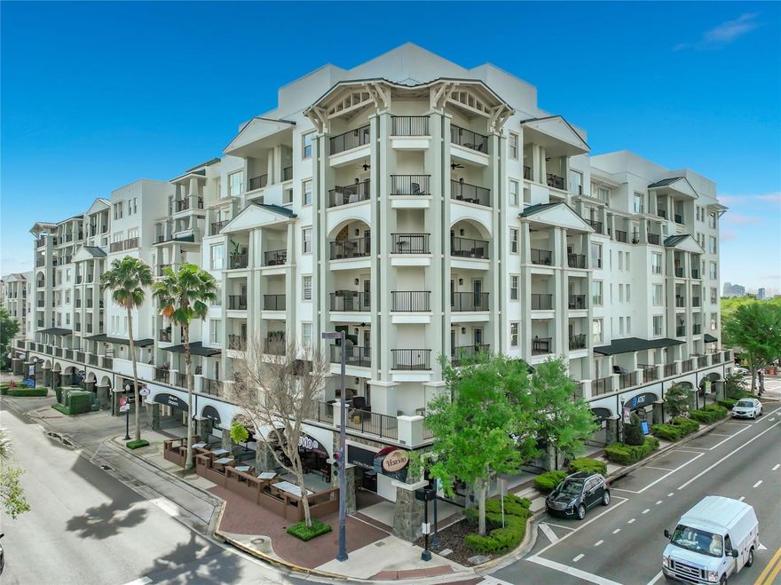 Come see this very nice six floor, one Bedroom, one Bath Condominium home at The  Wellesley Condominium with open floorplan and southern exposure for natural light. This luxurious residence offers an open floor plan with 914 square feet. MANY modern updates! Beautiful wood flooring. This residence has 1 balcony With the Sought after built- in Gas Grill and Downtown Orlando Skyline view. The foyer leads you into a Dining area and Living room. The Kitchen includes:  electric Range, Microwave, Refrigerator and Dishwasher. Stacked Washer + Dryer is included. Master suite with very generous sized bathroom with a large separate shower and Garden Tub. This home includes one deeded parking space, Take advantage of The Wellesley’s numerous amenities including a special chilled Wine room, Conference Room, 24 hour Fitness Center, rooftop heated Pool + gardens with two gas Fireplaces near the well-appointed Wellesley Club Rm. Prof. Concierge provided 7 day a week + a dedicated management staff and on site Manager makes The Wellesley a truly wonderful living experience. The Wellesley offers “city living at its best”. Need further guest accommodations? The Davidson Suite is available to residents for guest lodging. Enjoy being steps away from unique shops and exceptional dining in the heart of College Park! Come see it, you'll buy + stay!