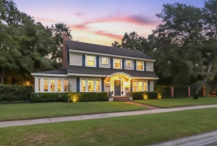 A Rare 1920s Dutch Colonial Estate in West St. Petersburg - Blending the timeless charm of the 1920s with modern-day comforts, this beautifully preserved Dutch Colonial is ready to welcome its fourth owner. Set on an expansive 2.5-lot property (125' x 135'), this historic estate is one of the original homes built in West St. Petersburg during the early development of the area by Walter Fuller.  Truly move-in ready, the home sits high and dry in a prime location near St. Pete’s award-winning beaches and Walter Fuller Park. The main house offers over 2,500 square feet of living space, complemented by nearly 400 square feet of air-conditioned bonus space on the top floor - perfect for a home office, playroom, or additional storage. Inside, the home is filled with character: original narrow-plank oak hardwood floors (refinished in 2025), 9-foot ceilings, and abundant natural light throughout.  Step through the front door into a welcoming foyer that flows seamlessly into a spacious living room with a cozy fireplace and a large dining area - ideal for entertaining. Just off the living room, the light-filled sunroom with wraparound windows offers flexible space for an office, den, or guest room.  The renovated kitchen overlooks the backyard and features custom wood cabinetry, granite countertops, stainless steel appliances, and a walk-in pantry for ample storage.  A dedicated laundry area is conveniently located at the rear of the home. Upstairs, a cozy sitting nook creates a perfect reading spot. The generously sized primary suite offers multiple closets and a renovated en-suite bath. Two additional bedrooms - each with large closets - share a full hall bath.  In total, the home includes eight closets, providing plenty of storage.  Outdoors, the backyard is among the largest in the neighborhood - an entertainer’s dream with a 16' x 34' pool, mature oak trees, and stately brick columns framing vine-covered fencing for added privacy. The oversized detached garage accommodates two vehicles or golf carts, includes a workshop area, and even a toilet and sink (not included in the bathroom count). There's also covered parking for an RV or boat and driveway space for up to eight vehicles.  Over the past 41 years, the current owners have lovingly maintained and thoughtfully updated this 1926 home while preserving its historic character and charm.  Additional key upgrades include: Replacement of all original electrical, plumbing, and mechanical systems. Re-leveled floor joists under the kitchen, breakfast nook, and dining room with new structural footings for lasting stability.  Professionally designed custom ductwork and variable-speed HVAC systems engineered for maximum efficiency.  Private well irrigation system supporting lush, mature landscaping.  Freshly professionally painted interior and exterior. Refinished wood flooring.  This is a rare opportunity to own a piece of St. Petersburg’s history in a sought-after location. Schedule your private showing today!