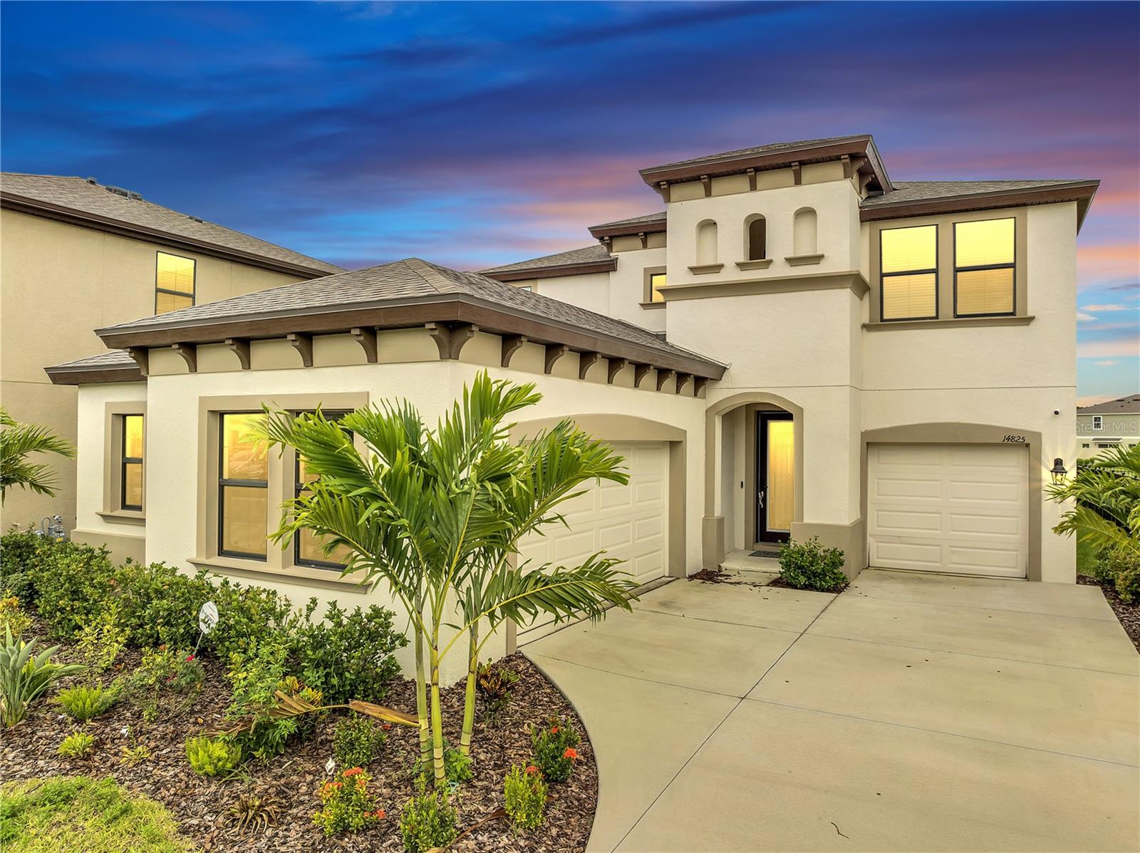 Exceptional Living in the Heart of HAWKSTONE
Nestled in one of the area’s most sought-after communities, this exquisite Ballast Point floorplan masterfully combines modern luxury, smart design, and everyday comfort. With 4 spacious bedrooms, 3 designer bathrooms, a 3-car garage, a generous bonus loft, and a dedicated home office, this residence offers the flexibility and space today’s families crave.
Step into the heart of the home—a gourmet kitchen crafted for both culinary performance and social connection. Outfitted with top-tier stainless steel appliances, a gas cooktop with designer hood, built-in oven and microwave, and gleaming quartz countertops, the kitchen’s expansive island effortlessly anchors the open-concept living space. Whether you’re preparing dinner or hosting guests, the seamless flow into the living room ensures you're always part of the moment.
A separate formal dining room provides an elegant setting for unforgettable meals and special celebrations, while the main living area offers comfort, light, and a perfect backdrop for making lasting memories.
Upstairs, retreat to your private owner’s suite, where luxury and tranquility converge. The ensuite bath offers a spa-like escape, complete with a soaking garden tub, frameless glass walk-in shower, dual vanities, and a massive walk-in closet built to impress.
Additional features include:
• A newly installed Tesla EV charger
• Luxury vinyl plank flooring
• Designer lighting and fixtures
• Energy-efficient construction
Located just moments from top-rated schools, scenic walking trails and preserves, and with easy access to US-301 and I-75, this home places you at the intersection of natural beauty, modern convenience, and refined living.
Resort-style amenities, a vibrant neighborhood spirit, and timeless design make this home not just a place to live—but a place to thrive.
Come experience the lifestyle you’ve been waiting for.