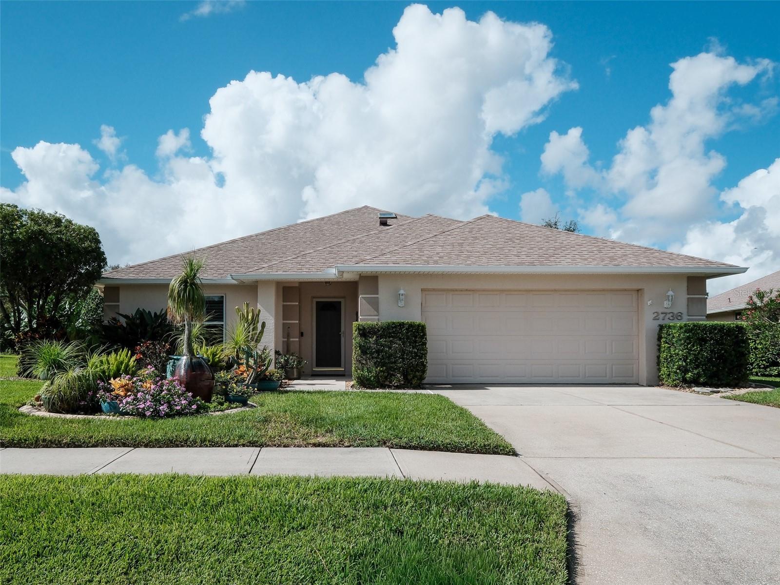 Welcome to your Florida dream home! This beautifully maintained 3-bedroom, 2-bathroom residence also features a dedicated office, perfect for remote work or flex space. Situated on a quiet cul-de-sac, this property offers breathtaking golf course and pond views right from your backyard oasis.
Enjoy year-round outdoor living in the screened-in saltwater pool and spa, complete with a spacious lanai, ideal for entertaining or relaxing in peace. The open-concept interior boasts vaulted ceilings, enhancing the light and airy feel throughout the living areas.
Additional highlights include:
New roof (2022)
Natural gas water heater for energy efficiency
Whole-house Generac generator for peace of mind
Safe room for added security
Built-in closet systems in all bedrooms
Mature, lush landscaping for privacy and curb appeal
2-car garage with ample storage
This home truly offers it all—comfort, security, and luxury—all in a serene setting.