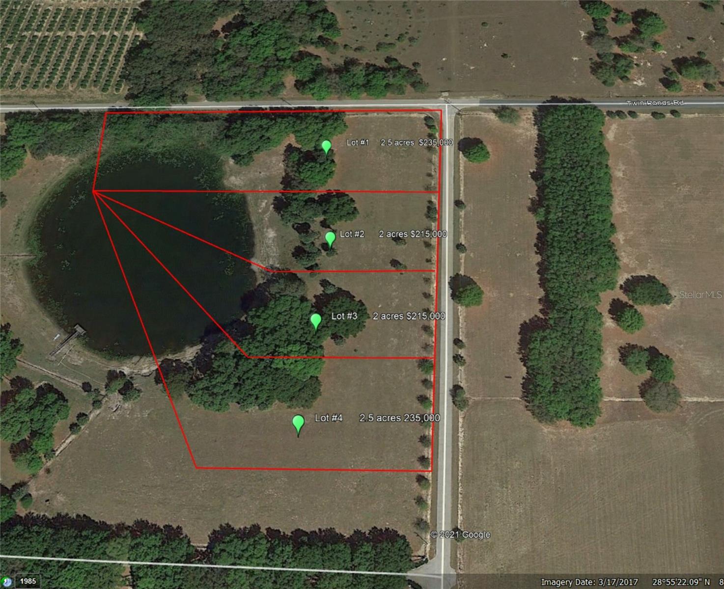 Lovely private lake front lot ready to build your dream home. Beautiful large oak trees accent these lots. Choose from one of four lots in this quiet, rural setting, yet close to major shopping and restaurants. One of a kind, a must see.