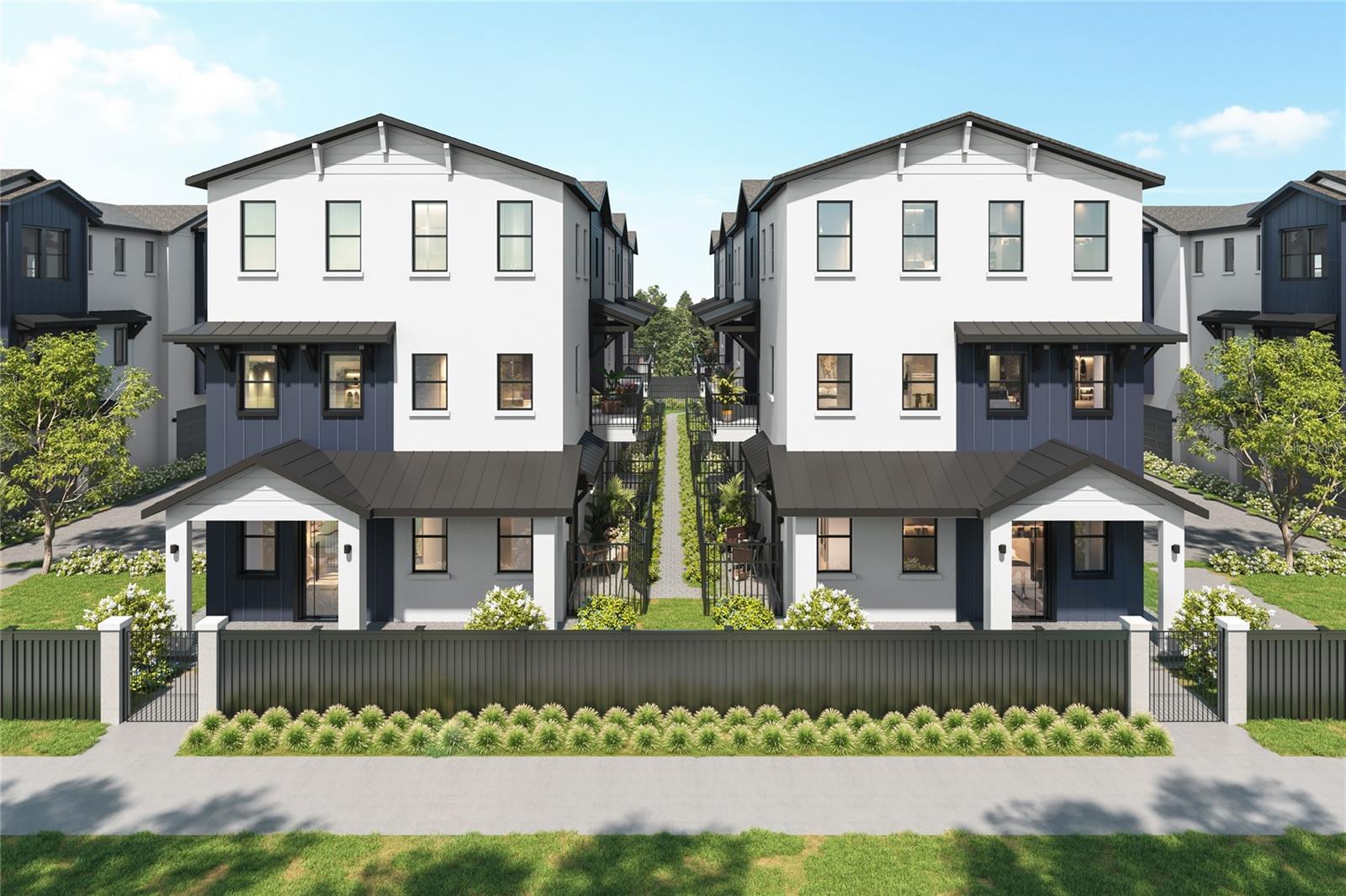 One or more photo(s) has been virtually staged. Under Construction. Discover modern luxury in the heart of St. Petersburg with Onyx+East’s newest townhome community, located in the charming and walkable Historic Kenwood neighborhood just steps from Central Avenue. These thoughtfully designed 3-bedroom, 3.5-bath luxury townhomes featuring high-end finishes, tall ceilings, open-concept living spaces, and a private balcony off the living and dining area—perfect for entertaining or relaxing outdoors. Enjoy the convenience of a two-car garage, smart home features, and energy-efficient + hurricane-rated construction, all within a lively, artsy neighborhood filled with local cafés, galleries, and nightlife. This unit has exclusive upgrades that include an extra bottom-floor porch area, a guest suite with a kitchenette, and a free-standing soaking tub in the primary bathroom! You'll rarely have to use a car if you live here; walk to restaurants, bars, grocery stores, and entertainment hotspots—all located within a few minute walk from your home. Whether you’re seeking a primary residence or a stylish retreat, this community offers the best of urban living in one of St. Pete’s most beloved historic districts. Now pre-selling—don’t miss your chance to live a vibrant life in a walkable community!