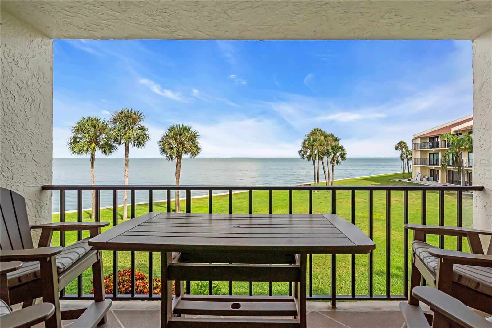 Welcome to 7520 Sunshine Skyway Ln S #T-25, a beautiful 2-bedroom, 2.5-bath waterfront condo offering breathtaking views of Tampa Bay and the iconic Sunshine Skyway Bridge. This fully furnished home boasts tasteful furnishings and an open floor plan that showcases the spectacular water vistas from the moment you walk in. A spacious balcony is the perfect spot for your morning coffee or evening relaxation.
The master suite features a walk-in closet and private en-suite bathroom, while the kitchen offers updated appliances, abundant cabinet space, and plenty of room for cooking and entertaining. Both bedrooms are generously sized.
Enjoy resort-style living with a sparkling community pool, pickleball and tennis courts, a fishing dock with kayak lift, and beautifully maintained grounds. With easy access to I-275, you’re just minutes from downtown St. Pete, Sarasota, and Tampa.
Whether you’re seeking a year-round residence or a turnkey vacation retreat, this move-in ready waterfront gem delivers the perfect Florida lifestyle.