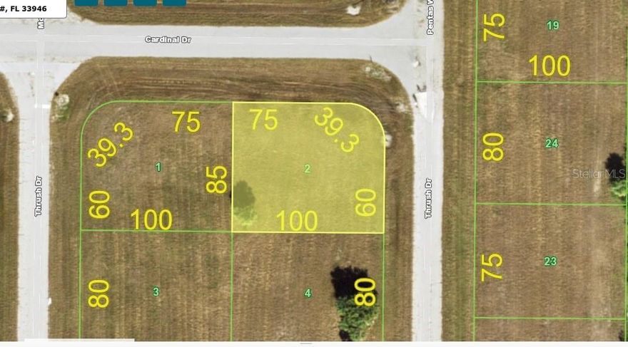 A fantastic cleared and level lot, perfect for building your dream home! Located in a community with access to public water and sewer, this
property offers convenience and ease for future construction. It’s just a short drive to the stunning beaches of Boca Grande and Englewood, with Siesta Key—renowned as one of the best beaches in the world—nearby as well. Enjoy endless opportunities for boating, kayaking, fishing,
swimming, and exploring the numerous nearby golf courses. Shopping, dining, and local activities are all within easy reach, and for travelers,
three major airports are just a short drive away. Plus, the adjacent lot at 2 Thrush Drive is also available, providing an
incredible opportunity to expand your property. Build your vision and enjoy the Florida lifestyle in this wonderful location!