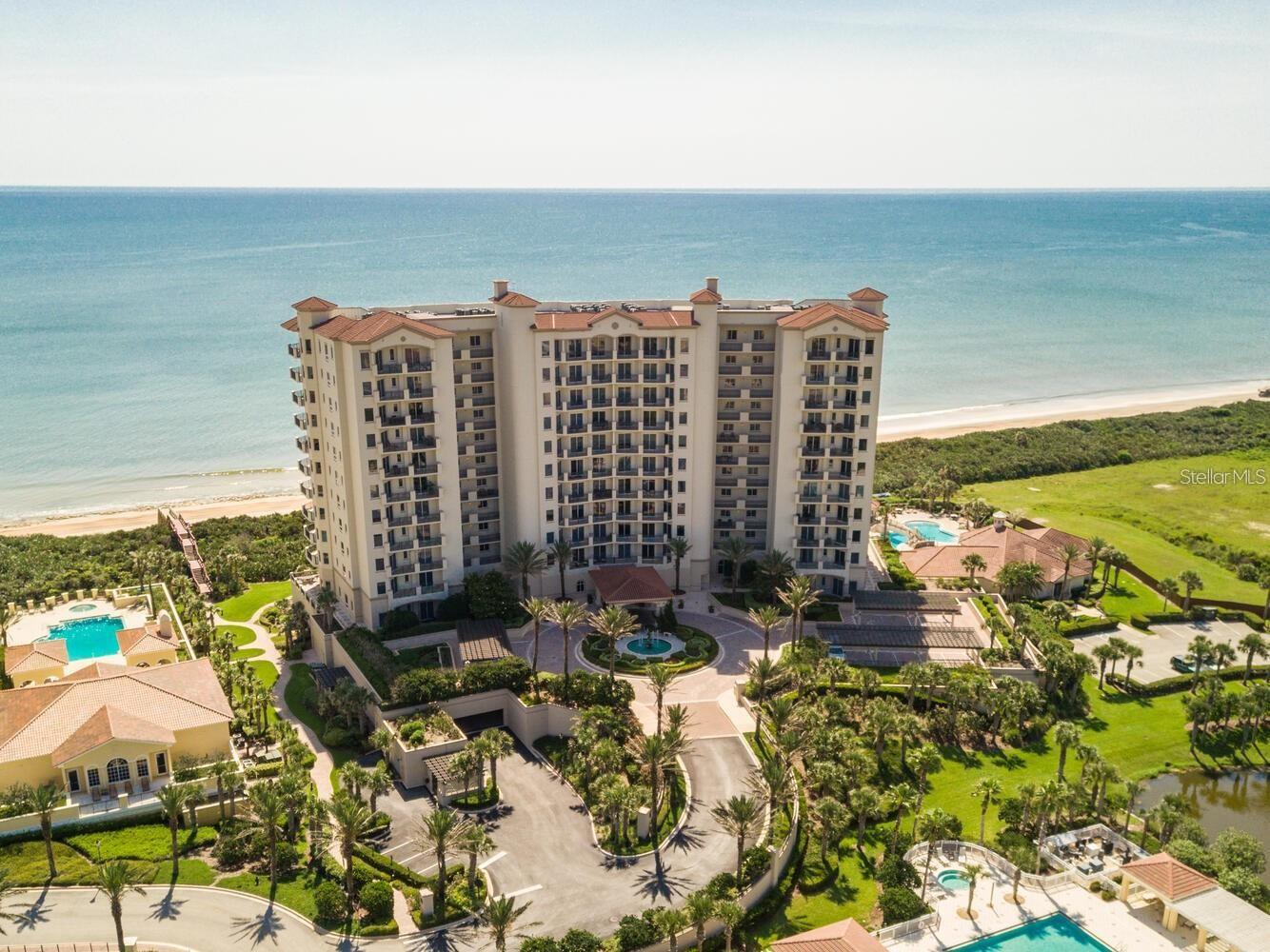 DIRECT OCEANFRONT 8TH FLOOR CONDO -Available May to September annually for a miniumum of 3 months. Luxury Coastal Living at its finest within the Gated Oceanfront Golf Community of Hammock Dunes. This furnished residence boasts 3 bedrooms, 2.5 bathrooms plus an office/den gracing the eighth floor where the Atlantic becomes your own backyard. Step off the private elevator and you are greeted with amazing never-ending deep ocean blue views bordered by 2.5 miles of pristine beach. The open floor plan offers ocean views from most rooms with floor-to-ceiling sliding glass doors flowing seamlessly as the family room, dining room and kitchen open to the ocean balcony. Primary bedroom suite also opens to the balcony where you wake up to pink sky sunrises overlooking the ocean. The spacious east balcony can only be described as bliss as you enjoy the sound of the waves, ocean breezes and sightings of dolphins and whales. Interiors are highlighted by crisp contemporary design with modern cabinets, clean lines and solid surfaces. Offered furnished, the condo has 10 foot ceilings, private elevators, impact windows and doors, stainless appliance, washer & dryer, motorized blinds, reverse osmosis water system, more. The 64-unit Tuscany is one of the most coveted condos offering first class amenities...direct beach access, oceanfront heated pool and spa, fitness center, steam room, sauna, two social rooms, billiards, a coffee/cocktail lounge, theater room and a guest suite underground reserved parking spaces in the secure garage. Available from May to September only annually, minimum of 3 months rental.