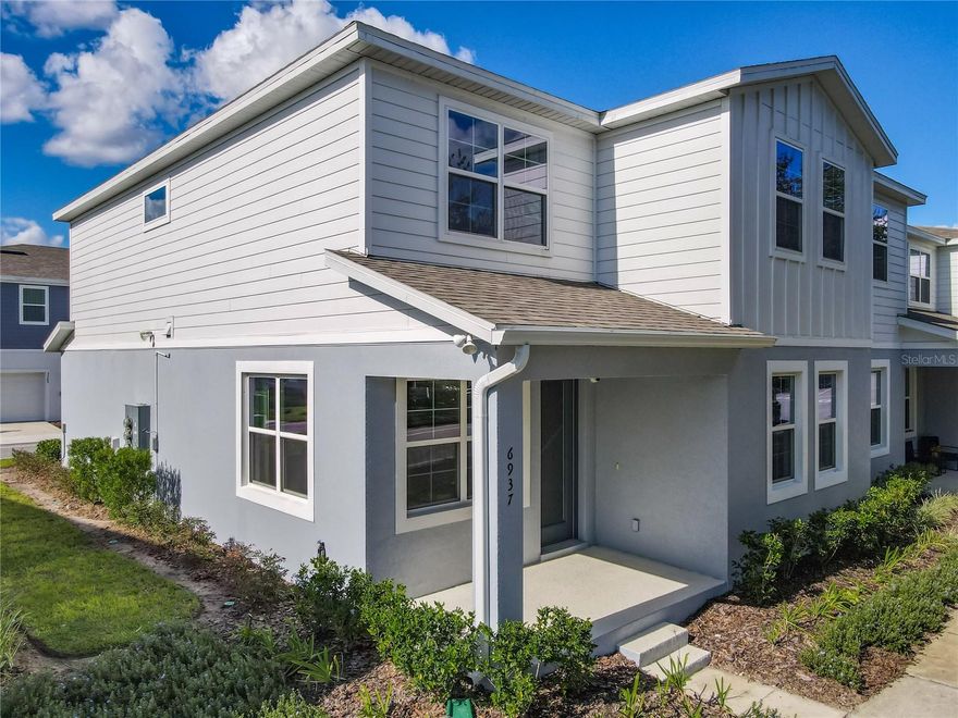 Step inside this former Hartizen Homes model townhome and feel the difference — modern, bright, and beautifully upgraded. Welcome to this stunning 4 bedroom, 2.5 bathroom townhome. From the open-concept layout to the quartz kitchen, custom lighting, and designer finishes, this home has it all. Upstairs, the primary suite is your private retreat, and the three additional bedrooms has space for family, guests, or a home office. Even the laundry room is thoughtfully designed with built-ins and a sink! Outside, you’ll love the upgraded landscaping and peaceful surroundings. And here’s the best part — it’s move-in ready with: Window treatments & rods,  All lighting fixtures, Security camera system included Located in the master-planned Harmony community, enjoy resort-style amenities like pools, fitness center, trails, dog parks, and more. This is more than a townhome — it’s where modern comfort meets community living. Harmony Isle – schedule your private showing today!