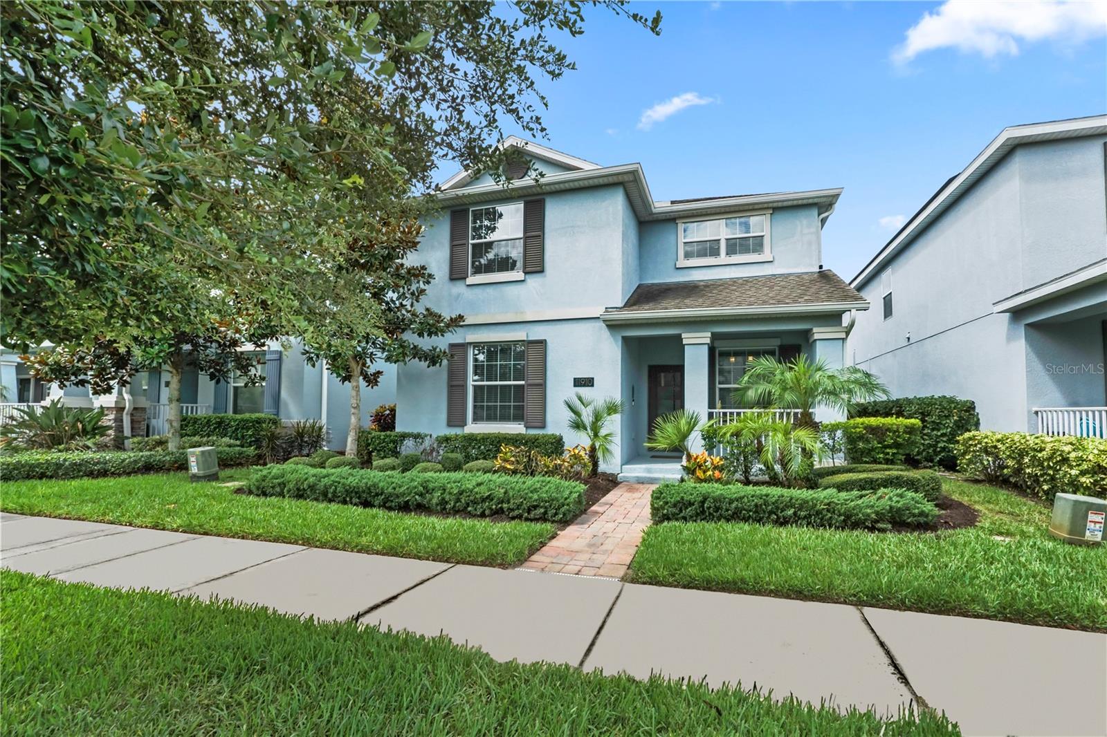 Welcome to this beautifully maintained 2-story Rio model located in the highly desirable Storey Park community, Orlando’s first solar-powered master-planned community, minutes from Lake Nona. This spacious 2-car garage home offers 5 bedrooms, a DEN, and 3 full bathrooms, providing a flexible and functional layout ideal for families of all sizes. The main floor features a private bedroom, full bath, and a dedicated office/den that can also serve as a 6TH bedroom. Upstairs, you’ll find four additional bedrooms, including a generous master suite with a walk-in closet, dual vanities, a walk-in shower, and a large loft perfect for a playroom, media area, or secondary living space. The HOA covers high-speed internet, 300+ cable channels, and home phone. Thoughtful upgrades throughout the home include a WHOLE-HOME WATER FILTRATION SYSTEM WITH REVERSE OSMOSIS IN KITCHEN, GUTTERS, and fresh interior paint in main areas. Recently replaced WATER HEATER. The property also boasts an extended driveway offering additional parking, ideal for guests or multiple vehicles. Storey Park provides an unbeatable combination of sustainability and resort-style amenities. Residents enjoy access to 2 clubhouses, 2 fitness centers, 2 resort-style pools, 2 playgrounds, spa, tennis court, sand volleyball, basketball court, food pavilion, hiking trails with camp sites, bike paths, several dog parks, and even a campsite and Eco Tower. This home is conveniently located near major roadways, including 417 and 528, just 15 minutes from Medical City and Orlando International Airport, and only 30 minutes from Universal Studios. Zoned for A-rated schools, this property blends luxury, efficiency, and convenience in one of Orlando’s most vibrant neighborhoods.