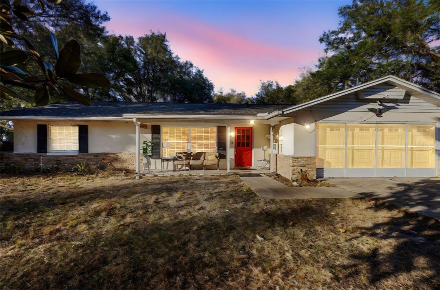 The possibilities are endless in this well-maintained 3-bedroom, 2-bath home ideally located in DeLand. Situated on a large, oversized lot near area lakes and outdoor recreation, the property features a spacious, park-like backyard with ample room for entertaining, gardening, pets, or future enhancements.  No HOA here so it is also perfect to store your "toys". The generous outdoor space offers both privacy and versatility.

Inside, the home showcases granite kitchen countertops, updated fixtures, and a new LG dishwasher (2025). New faucets have been installed in both bathrooms, adding a fresh, updated touch. Double-pane windows throughout the entire home enhance energy efficiency, reduce outside noise, and provide year-round comfort. A fully enclosed lanai offers additional flexible living space ideal for relaxing or hosting guests. The home also features new exterior and interior doors leading into the garage and kitchen for added functionality, safety and appeal.

Major improvements include a new roof (2023), water heater (2019), and a brand-new well pump (2026). The well and water softener system are well maintained, and the septic system was pumped in 2021. A newer garage door opener adds everyday convenience. The property also includes an RV hookup panel equipped with both 30-amp and 50-amp service to accommodate a variety of recreational vehicles or additional power needs.

Location is a key highlight. The home is just 10 minutes from Stetson University and the boutique shopping and dining of historic downtown DeLand. It is only a 30-minute drive to Daytona Beach for easy access to coastal recreation. Conveniently located near I-4 and International Speedway Boulevard, the property provides quick access to major travel routes and nearby NASCAR racing events and entertainment venues. There are multiple springs and state parks nearby for your enjoyment as well.

With significant mechanical updates already completed, this home offers a solid foundation and the opportunity to personalize cosmetic finishes while continuing to build long-term value.

**one or more photos may be virtually edited