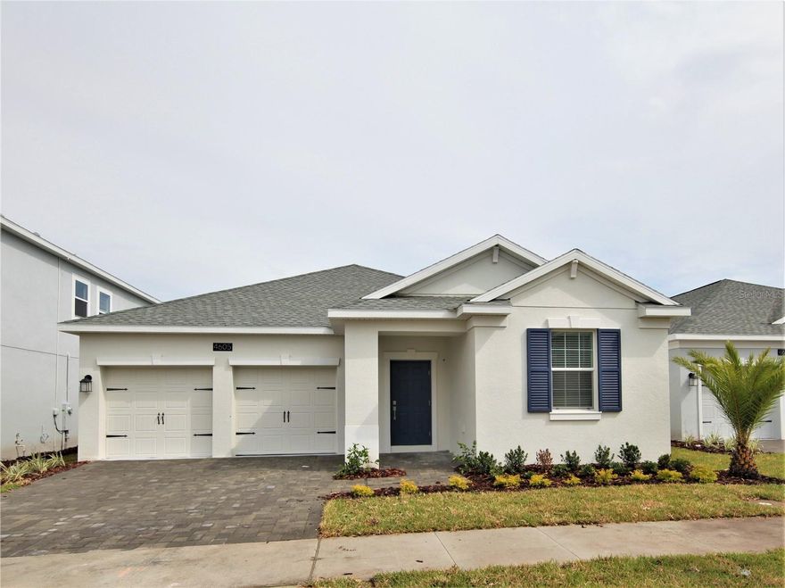 Enjoy living in this Gorgeous new one-story smart home featuring 4 bedrooms and 3 bathrooms, and a two-car garage.  The Kitchen features an island with a double sink and a dining room.  Family room overlooks a spacious covered patio that could be accessed from the dining room. The spacious floor plan offers all the space your family needs. The home has approximately 2,139 sq. ft of living space.

This home is in the Storey Lake Community, located in the heart of Kissimmee. Easy access to all Central Florida has to offer, including Walt Disney World, Universal Orlando, SeaWorld Orlando, and much more! This community features a state-of-the-art clubhouse with a fitness center, resort-style swimming pool, doggy park, and playground.