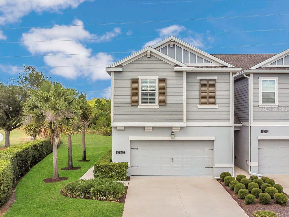 Ready for immediate occupancy. This end unit townhome offers more privacy and natural light! Experience the beautiful and carefree lifestyle in the community of Sawgrass Plantation. Just minutes to Lake Nona, Orlando International Airport, SunRail station, golf courses, and the Florida Turnpike. You will immediately notice the welcoming curb appeal this 3-bedroom, 2.5-bathroom, end unit townhome has to offer. Your townhome was built by CalAtlantic Homes and features a spacious great room adorned with porcelain tiles that open to the kitchen to complement any lifestyle. Your kitchen features chic wooden cabinets, quartz counters, closet pantry, and GE stainless steel appliances. The primary suite features a large walk-in closet, and a bathroom with dual vanities, soaking tub, and a glass shower. The secondary bedrooms are generously sized with an adjacent full bathroom. Your home also features a covered lanai overlooking no rear neighbors for privacy. Soak up the Florida sun in the residents only pool and playground. The Meadow Woods area offers great schools and is within close proximity to major highways linking Central Florida. Don’t miss out on this remarkable like new rental!
