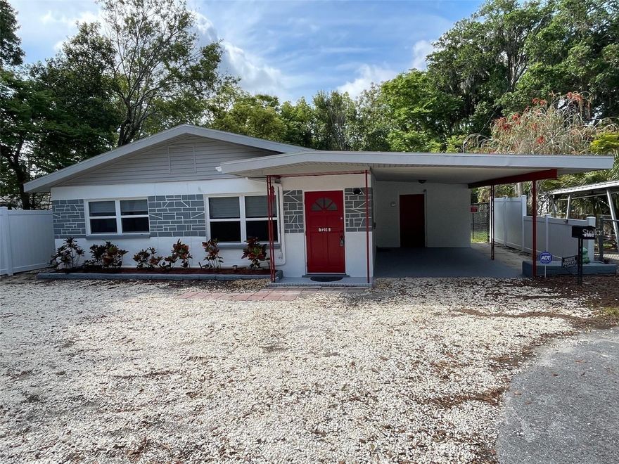 Brand New Roof installed in 2024 -This could be your first home!  This well-maintained property is in excellent condition and features 2 bedrooms and 1 bathroom, along with a comfortable living room, kitchen, and laundry area. Built with solid concrete block construction, the home also includes a convenient carport, and the backyard is completely fenced 
Enjoy a spacious lot located on a cul-de-sac, offering added privacy. The home features updated windows and an A/C system installed in October 2016.
No HOA, giving you the freedom to park your vehicles, boat, or jet ski with ease. Conveniently located near shopping, dining, and everyday essentials.