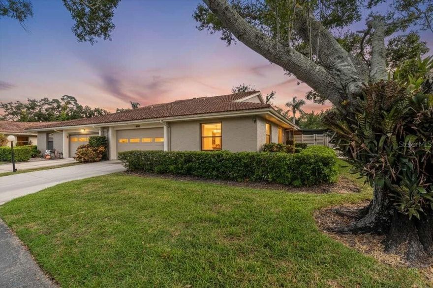 Saddle Up for Style in the 55+ community of Center Gate Villages 5! 
Welcome to this well-maintained, rarely available and truly one-of-a-kind 3-bedroom, 2-bath villa nestled in the heart of the coveted Center Gate Estates. With a nod to western charm and a warm, welcoming vibe, this spacious home is perfect for anyone seeking character, comfort, and convenience.
Step into a roomy foyer that sets the tone for versatility—your first guest bedroom is to the left, complete with custom built-in shelving and storage, ideal as a den or home office. To the right, the home opens into a western-inspired family room featuring custom saloon doors, a high-top bar setup, and sun-drenched windows—just add a pool table and you’ve got your very own at-home saloon!
The open-concept kitchen and living room are made for entertaining, with new quartz countertops, fresh paint, updated lighting, water filtration system, and a stone-faced wood-burning fireplace under soaring cathedral ceilings and a skylight. Sliders lead to the enclosed Florida room, now upgraded with accordion shutters and glass sliders, creating a seamless indoor-outdoor flow. All bedrooms are generously sized with ample closet space, and the primary suite offers a peaceful retreat. As matter of fact, all rooms are spacious including the interior laundry room with new washer and the 2-car garage, both featuring a ton of cabinet space. Enjoy your morning coffee on the long side patio or in the Florida room, both perfect for soaking up the Florida sunshine.
Recent updates include: Water Heater (2018), HVAC (2018), Refrigerator (2018), Range (2016), Microwave (2011), Washer (2024)
Located just steps from the community pool, and minutes from shopping, dining, hospitals, I-75, beaches, UTC Mall, golf courses, and more—this home offers the hassle-free lifestyle of a maintenance-free community with all the perks of Sarasota living.
Priced to sell—don’t miss your chance to own this unique gem! Schedule your showing today and experience the charm for yourself.