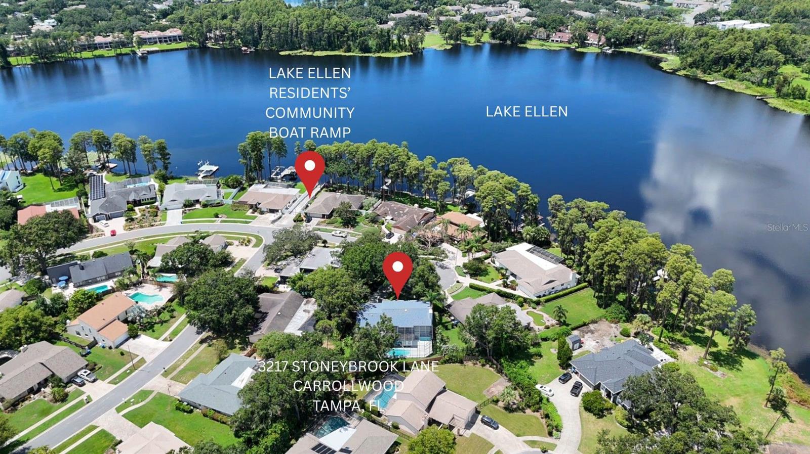One or more photo(s) has been virtually staged. LAKE FRONT NEIGHBORHOOD w/ EXCLUSIVE COMMUNITY BOAT RAMP & ACCESS TO SKI & FISHING on LAKE ELLEN: Experience the best of both worlds in desirable Carrollwood: the convenience of a prime Tampa location w/ exclusive lakefront lifestyle of a boater's paradise. Meticulously upgraded home w/ OVER 4,000 heated sf & over $252,000 in renovations, located on a quiet cul-de-sac w/ plenty of parking.
This stunning residence has been thoughtfully updated to offer modern luxury, exceptional functionality, & an incredible lifestyle.
**Key Lifestyle Features**
*Chef’s Kitchen: Features solid wood cabinetry w/ pull-out drawers, large island, stainless steel appliances, incl. air fryer range/oven, built-in desk area, & pantry w/ custom pipe shelving *THE LARGEST CUSTOM LAUNDRY, PANTRY & MUD ROOM YOU HAVE EVER SEEN: A complete $36,000 renovation (2021) resulted in a luxurious & highly functional space w/ Calacatta TQ Quartz countertops, custom cabinets, luxury tile & shiplap walls, an oversized steel farm sink, & a built-in mudroom bench *Stunning Home Office (2021): Spacious & private, new porcelain tile flooring, intriguing custom wood accent wall, & added lighting *Massive Loft/Game Room: The HUGE upstairs loft is the ultimate entertainment hub, feat. custom pipe shelving, space for a wall mount TV & ample space for a pool table, media lounge, & more *Resort-Style Pool Area: Your private outdoor oasis incl. a sparkling pool w/in an expanded, 2-story screened lanai w/ balcony. The space features a newly renovated Pool Bathroom (2024) w/ new ext. door, porcelain tile, & shiplap walls *Exclusive Lake Access: The community features a private boat ramp w/ direct access to Lake Ellen, perfect for boating, fishing & water activities.
**Comprehensive Upgrades & Features**
*Sunroom/Bar: This bright, inviting space (remodeled 2018/21) w/ new porcelain tile floors, marble countertops, gorgeous light fixture & new dry bar w/ integrated wine refrigerator *Designer 2nd Bathroom: Complete $20,000 renovation (2022) created a spa-like bathroom w/ new porcelain floor & shower tile, a shiplap accent wall, new jetted tub, new vanity w/ quartz counter, & LED exhaust fan w/ nightlight *Renovated Bedrooms: Bedrooms 2 & 3 feat. new laminate flooring & custom closet systems (2021-24) *Fully Finished Garage & Workshop: The oversized garage was completely updated in 2024 ($12k) w/ polypropylene floor tiles, custom paint, storage rails, & new lighting.
**Major System Upgrades for Peace of Mind**
*New Roof (2022) *(2) New AC Units (2020 & 2021) *Tankless Water Heater (2021)
**Key Exterior Updates**
*New Ext Paint (2022) *New Hardie Board Trim around windows & doors (2022) *New Stone Columns & Stone Mailbox (2023) *New Fence & Gates (2023/2025) *New Backyard Shed (2024)
**Key Interior Updates**
*New Interior Paint (2025) *New LED lighting throughout *(5) new ceiling fans (including "smart" fans) *New carpet & padding in the living room (2021)
**Desirable Location**
*Top-Rated Schools: The home is zoned for highly-rated schools in the area. *Convenient Commute: Located in a sought-after area of Tampa in Carrollwood. The neighborhood offers convenient access to major thoroughfares, simplifying commutes to Downtown Tampa (11mi), Tampa Int'l Airport (10mi), & Beaches (26mi) *Community Amenities: Lake Ellen Estates feat. community holiday events, sidewalks & an exclusive, private community boat ramp, enhancing the Florida lifestyle.
