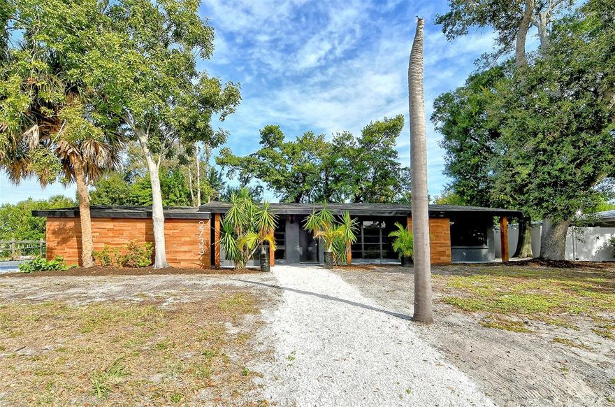 Single Family home with a very unique modern flare comes with 3 bedrooms, 2 full bath, laundry room, workshop and a carport. A lot of outdoor space for entertaining and to put your fire pit. All located close in sought after South Gate and A-rated school district, Southside Elementary. Also conveniently located to Downtown, Siesta Key beaches, Arlington Park, shopping, and a short bike ride to the Legacy Trail. Schedule your private tour today.