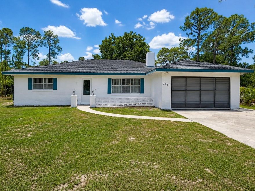 One or more photo(s) has been virtually staged. Welcome to 3931 Gaillardia in Indian Lake Estates. An updated 3 bedroom, 2 bathroom home offering comfort, space, and the relaxed Florida lifestyle. Situated on a generous 0.5-acre lot, this property provides plenty of room to spread out while enjoying the peaceful surroundings.

Inside, you’ll find an updated interior with a functional layout designed for everyday living and entertaining. The spacious living areas flow into a bright Florida room, creating the perfect spot to enjoy morning coffee, host guests, or relax year-round with views of the backyard.

The split 3-bedroom, 2-bath layout offers flexibility for families, guests, or a home office setup. Outside, the oversized lot provides space for gardening, outdoor activities, additional storage, or simply enjoying the extra privacy.

Located in the established community of Indian Lake Estates, this home combines updated living with the space and tranquility.