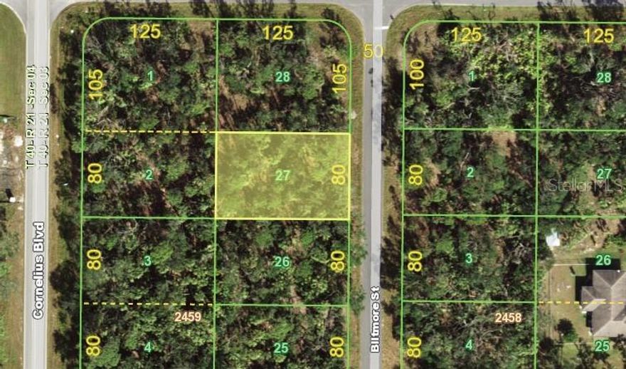 Discover a rare opportunity to own a prime residential building site in the heart of Port Charlotte, Florida. Situated on a generous 10,000?sq?ft lot in the established Port Charlotte Sec 032 neighborhood, this vacant parcel at 297 Biltmore Street offers a blank canvas for your custom home or investment vision.
This property presents exceptional value for builders, families, or investors looking to capitalize on Southwest Florida’s growing real estate market. With no existing structures, you have the flexibility to design and construct a home that fits your lifestyle or income goals — whether it’s a year-round residence, seasonal retreat, or rental property.
Located in a tranquil, established neighborhood, the lot is just minutes from shopping, dining, schools, medical services, and recreational amenities. Easy access to US-41 (Tamiami Trail) and I-75 makes commuting and travel across the region simple, with Gulf Coast beaches and popular destinations like Punta Gorda and Englewood within easy reach.
This property is free of HOA restrictions, giving you flexibility in planning your build. The neighborhood’s appeal is enhanced by its proximity to everyday conveniences while still offering that relaxed Florida lifestyle. Utilities such as electrical service are available nearby, and the rectangular lot layout — approximately 80?×?125 — maximizes useable space for home design and outdoor living.
Whether you’re ready to build now or hold for future appreciation, 297 Biltmore Street is an affordable and strategic addition to any portfolio. Don’t miss your chance to secure a piece of Port Charlotte real estate in a location that delivers convenience, potential, and a quality Florida lifestyle.