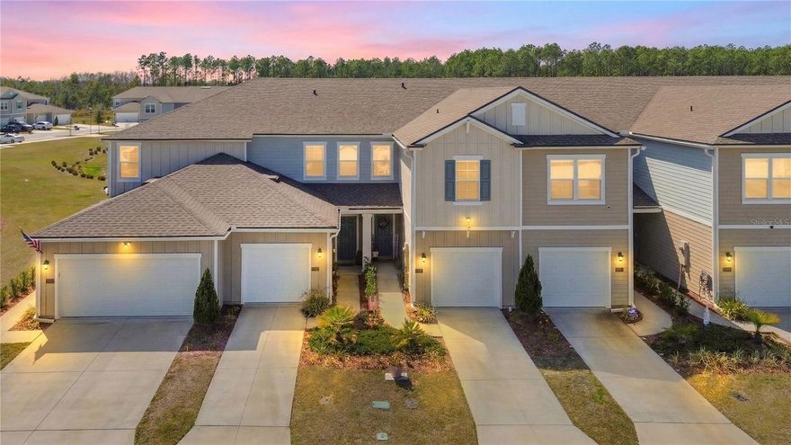 Built in 2023 and lightly lived in, this well-maintained townhome in The Trails offers a clean, modern living space with thoughtful upgrades throughout. The 2 bedroom 2.5 bath layout features tile flooring throughout the main level, creating an open and low-maintenance living area that flows seamlessly from the living room to the kitchen and dining space. The kitchen is designed for both functionality and storage, featuring a large pantry and ample cabinetry. Upstairs, the split-bedroom floor plan provides privacy, with the primary suite overlooking the peaceful pond and the guest bedroom positioned on the opposite side of the home. The laundry room is conveniently located upstairs and includes added shelving for extra organization. Additional upgrades include ceiling fans throughout and extra storage installed in the garage. Step outside to a screened lanai that overlooks the pond, creating a relaxing outdoor space to enjoy the view and Florida weather year-round. Located in the gated community of The Trails with amenities that include a playground, this townhome also offers a convenient location just 20 minutes to Crescent Beach in St. Augustine, about 10 minutes to shopping and daily conveniences, approximately 2 minutes to Belle Terre Elementary School, and about 10 minutes to I-95 for easy commuting.

All information pertaining to the property is deemed reliable, but not guaranteed. Information to be verified by the Buyer. Be advised that cameras may exist recording audio and video inside/outside the property, such as ring doorbells. Photos are digitally enhanced and could be altered, please verify.