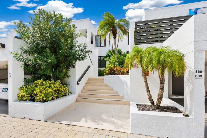 This stunningly appointed ground floor 2-bedroom 2 bath condo with lots of open living space is the ideal place to spend your summer vacation.  Relax on screened lanai and enjoy the gentle breezes of this tropical oasis.  Situated between Sarasota Bay and the Gulf of Mexico and surrounded by lush landscaping, you will truly find the private patio a great place to spend your afternoons.  The beautiful upgrades to the kitchen and baths go hand in hand with the elegant decor of this property.  Fully furnished and fully equipped and ready for your arrival, covered parking for one vehicle and guest parking is available as well.  The clubhouse has a full kitchen facility and is large enough for meetings, private parties, and social functions, The exercise room is well equipped with machines and free weights.  Classes in water Aerobics are held several times a week during the winter at a nominal cost, Available May to December at OFF Season rate of $4,200 per month plus 13% tourist tax.  The property is a NO smoking/NO pet unit.