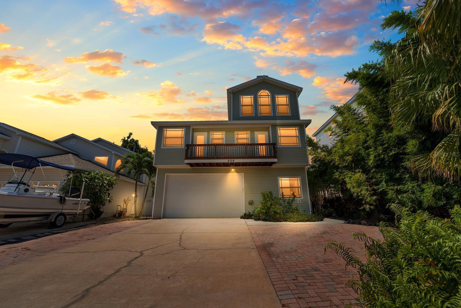 Welcome to Key West–style retreat with a private pool just steps from the Gulf of Mexico! NOT affected by last year’s hurricane.
This home offers the perfect lifestyle for those seeking a full-time residence or vacation getaway. Nestled in the sought-after Crystal Beach Heights community, you’ll be minutes from Crystal Beach Pier, the Pinellas Trail, Wall Springs Park, and some of the most charming Gulf coast sunsets in Florida.
Spanning three spacious levels, this 5-bedroom, 3-bathroom custom home is designed for entertaining and relaxation. The open floor plan with soaring vaulted ceilings creates an airy coastal vibe, highlighted by rich English hardwood floors in the main areas and timeless ceramic tile downstairs.
First Floor: A large family room, two bedrooms, full bath, and an oversized two-car garage. Sliding glass doors open to a covered patio, sparkling pool with safety fence, and a generous wood sundeck — ideal for Florida living.
Second Floor: A gourmet kitchen with natural cabinetry, granite countertops, stainless steel appliances, gas range, center island, and breakfast nook. The living and dining rooms flow seamlessly onto a wide balcony overlooking the pool. The master suite features a spa-style bathroom and private balcony access, while two additional bedrooms, a full bath, and laundry room complete the floor.
Third Floor Loft: Overlooks the main living area and offers glimpses of the Gulf of Mexico — the perfect spot for a reading nook or home office.
Recent upgrades add tremendous value, including a NEW ROOF and RESURFACED POOL (2023, ~$40k), plus NEWER water heater, refrigerator, pool filter, and pump (all 2021). The fully fenced backyard provides privacy, while the oversized driveway offers plenty of parking — including space for a boat, golf cart, or RV.
Whether you’re looking for an income-producing property or a dream home near the beach, 506 Oceanview delivers it all.