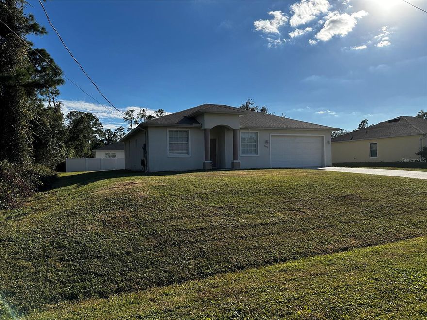 This home sits on a private lot with no immediate neighbors to the rear or left of the home. Take your morning coffee to the screened lanai and wake up with the sounds of nature. Perfect time of year to open up the sliders and the windows and enjoy the breeze. The floor plan features a formal living room, dining room and separate great room. Kitchen overlooks the great room with extra seating at the breakfast bar. Connected to the formal dining room as well. Spacious master suite sits opposite of the guest bedrooms. With a walk-in closet, garden tub, and split vanities; there is plenty of room to coexist in the morning. Close to all the needed amenities in both North Port and Port Charlotte. North Port is a family-oriented area with a strong focus on parks and recreation.