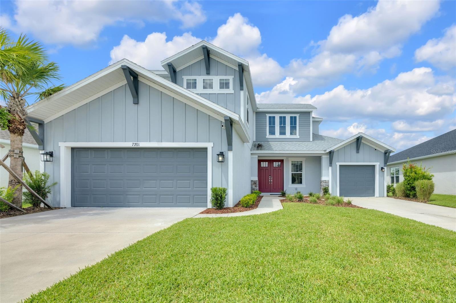 This stunning 5-bedroom, 4.5-bathroom home offers 3,461 square feet of beautifully designed living space and was built in 2023. Located in a gated community, this home sits on a homesite with no rear neighbors and peaceful views of the natural reserve.
The spacious floor plan features a first-floor owner’s suite with a tray ceiling, a luxurious walk-in shower, and an extended walk-in closet. The open-concept main living area includes LVP flooring, 8-foot doors throughout, and elegant tray ceilings in the living room, foyer, and flex/game room. The gourmet kitchen opens seamlessly into the living space, which features a custom built-in wall unit with fireplace, creating the perfect setting for everyday living.
Enjoy indoor-outdoor living with sliding patio doors that lead to an extended lanai overlooking the tranquil preserve. Additional upgrades include a wood staircase with decorative knuckle rails, custom wood blinds throughout, and a theater-style raised platform in the upstairs bonus room. The three-car garage offers a side exterior door and overhead storage in both garages.
This home is just minutes from Epperson Lagoon, Publix, shopping, dining, and major commuter routes, making it a perfect blend of luxury and convenience.
Ring video doorbell and security cameras are included. Please note that the refrigerator, washer, dryer, and TV mounts, and home decor do not convey.
As a bonus, the seller is offering a $10,000 credit with a full-price, which can be used toward closing costs or rate buy-down. Don’t miss the chance to own this beautifully upgraded home in one of the area’s most sought-after communities.