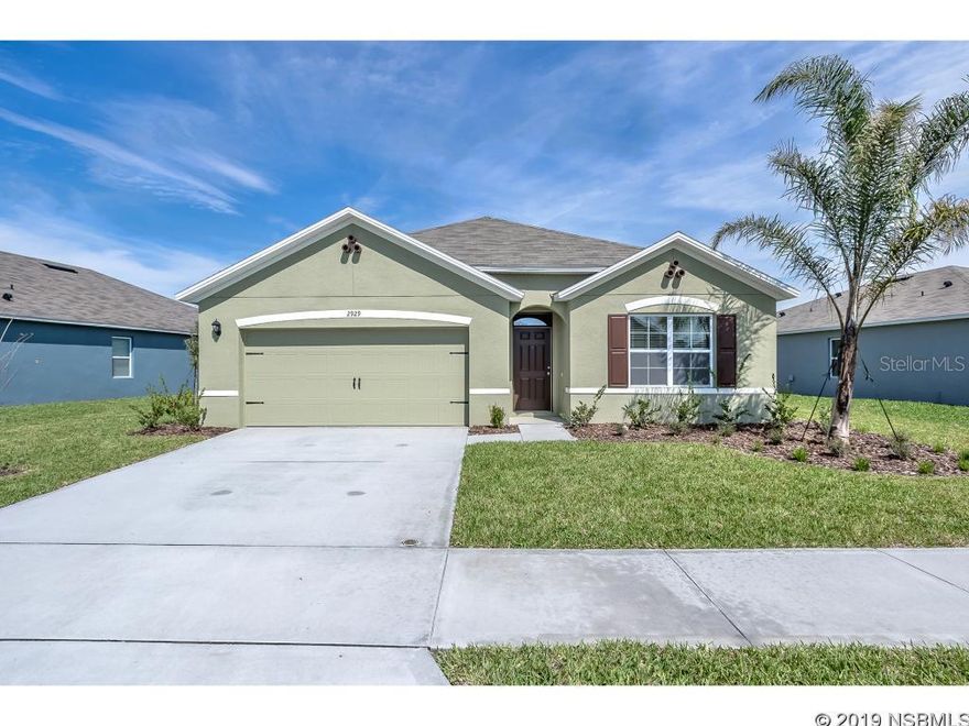 BRAND NEW 4 Bedroom, 2 Bath, 2 Car Garage house with a soon to be FENCED-IN backyard and a perfect view of the Coastal Woods Lake! Includes Kids Playground, Community Pool and Pickle Ball Courts ready for you to call home! THIS IS BY FAR THE BEST VALUE RENTAL HOUSE IN THE COASTAL WOODS COMMUNITY!Open concept, split floor plan; the 4th room can be an office, den, nursery or extra guest room. Spacious master bedroom incl. a double vanity sink, large linen closet, walk in shower and spacious walk in closet. Bedrooms and LR include a ceiling fan. Kitchen boasts a 7-foot island that doubles as a breakfast bar. Sliders open to a covered lanai while you sit and relax with a fantastic view of the Lake. Beautifully landscaped yard and community area. Walk just several minutes to the Community Pool, Playground or Pickle Ball Courts! Fully painted 2-car Garage with Sealed âNon-Slipâ Floor & Garage Door Opener. Storage shelf in laundry room and Towel Bar & TP Holder installed in both bathrooms (not included in these homes). No HOA Fees! Rent Includes Yard Maintenance (Weed Control), and Insect & Pest Control.  Located in a brand-new community near I-95, schools, shopping, hospital, medical facilities, and just 14 minutes from the Beach! Close to famous Flagler Ave which has lots of outdoor restaurants, art shows, live music venues including weekly/monthly events and activities the whole family will enjoy! Great fishing, beach walking, entertainment, and local shopping are just minutes away. Retail stores like Wal-Mart, Home Depot, Big Lots, Walgreens, Publix Grocery, Winn Dixie and more. Utility savings on a BRAND-NEW HOME IS INCREDIBLE PLUS, all utilities (electric, water, trash, sewage) come in ONE bill! NOTE: Black Aluminum Fence (perimeter of back yard) under contract to be installed within 30 days. Small pets only -- MUST BE HOUSE TRAINED. Up to 2 pets per HOA. Only non-smokers need apply.