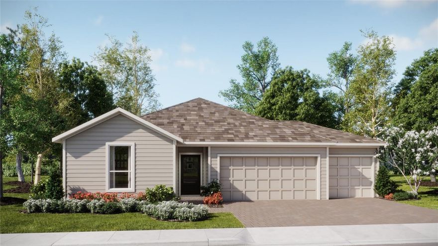 Under Construction. This dazzling Frey II, two-bedroom home provides convenient single-story living. A secondary bedroom and a study are secluded near the front of the home, leading to an inviting open-concept floorplan that boasts convenient access to a covered patio for seamless indoor-outdoor living. The owner’s suite is nestled into a private rear corner, complete with a full bathroom and walk-in closet. A spacious two-car garage completes the home. Each home comes with Lennar’s Everything’s Included® promise, which includes new appliances as well as quartz countertops, blinds, and more in the price of your home. Sanctuary at Wellness Ridge is one of the most modern and anticipated new communities. R19 insulation is used to provide a quiet, comfortable and highly energy efficient home. LP Siding provides durability and impact resistance for your beautiful Florida home. Nestled in the heart of Clermont, FL, Sanctuary at Wellness Ridge is an exclusive 55+ master-planned community designed for those who prioritize a luxurious, health-focused lifestyle.  The state-of-the-art clubhouse is the vibrant heart of the community, where residents gather for events and activities. It features a fitness center and a golf simulator for year-round enjoyment. Sanctuary at Wellness Amenities include: clubhouse, resort style pool, fitness center, and walking trails. There are sports courts (basketball, pickleball, bocce ball), The sport courts will also feature chipping, a putting green and shuffleboard. Enjoy a fun & healthy lifestyle at Sanctuary at Wellness Ridge!