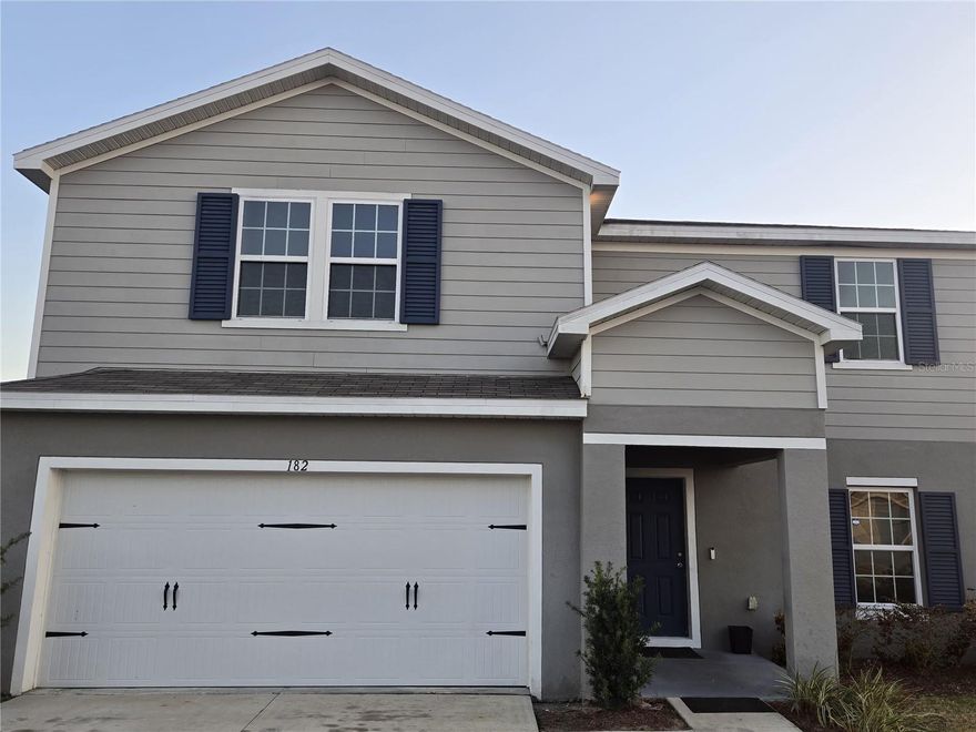 Recently built, spacious, beautiful, upscale and expansive home located in charming Resort Style Magnolia Park, Haines City community off US - 27.
 
Built in 2022, this upscale 2,253 sq.ft. 2 story home on beautiful home site provides a delightful open space floor plan with spacious 4 bedrooms, 2.5 bath, 2 car garage, Dedicated Office and a flex room. Recessed LED ceiling lights throughout the home. The master bedroom on 2nd floor with luxury bath and walk-in closet.
 
Key Features:
*Appliances: Stainless Steel appliances with washer and dryer included.
*Kitchen: Modern kitchen with soft close cabinets, exterior vented microwave, an island and single bowl stainless steel kitchen sink.
*Features: Covered lanai, water irrigation sprinkler system. High efficiency Water Heater and HVAC.
*Amenities: Resort Style Swimming Pool, Playground area, Dog park, Recreational and common areas.
 
Warranty:
*10-years structure warranty by builder
*Full warranty by *AHS up to 1 Year, which covers HVAC, Electrical, Plumbing.
Savings:
*Big savings for almost new recently built home
*Don't miss the opportunity!
*Details negotiable