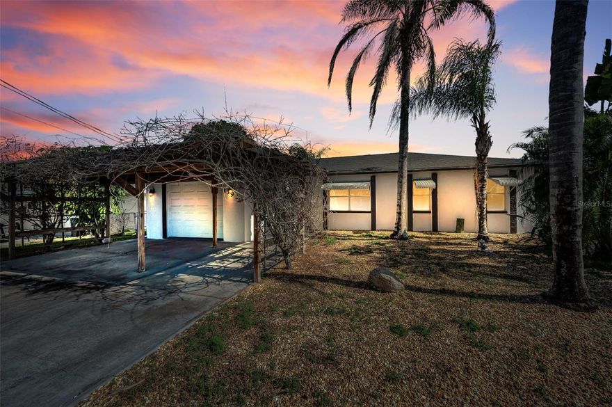 Welcome to your Florida waterfront retreat in Hudson, FL. This beautifully updated 2-bedroom, 2-bath home with a 1-car garage is located on a deep-water canal with direct access to the Gulf of Mexico, just minutes from Hudson Beach, waterfront dining, and local attractions.
Inside, you’ll find a freshly painted interior, newer wood-look tile flooring throughout, and an open floor plan perfect for relaxed coastal living. A separate dining area flows into the updated kitchen featuring shaker-style cabinets with gold hardware, granite countertops, stainless steel appliances, tile backsplash, modern lighting, and large windows overlooking the backyard and canal. An eat-in kitchen space includes sliding doors that lead to the sunroom.
Both bedrooms are spacious and comfortable, and both bathrooms have been completely updated with modern finishes. Ceiling fans are installed throughout the home for added comfort.The sunroom opens to a fenced backyard with a paver patio, ideal for entertaining or unwinding by the water. The true highlight of this property is the canal-front setting, complete with a private dock and boat lift. Fish from your own backyard, watch dolphins play, and enjoy stunning Gulf Coast sunsets from home.
This is a rare opportunity to own waterfront property with Gulf access in Hudson, Florida for under $400K. Perfect as a primary residence, vacation home, or investment property. Schedule your showing today and experience the Florida waterfront lifestyle.