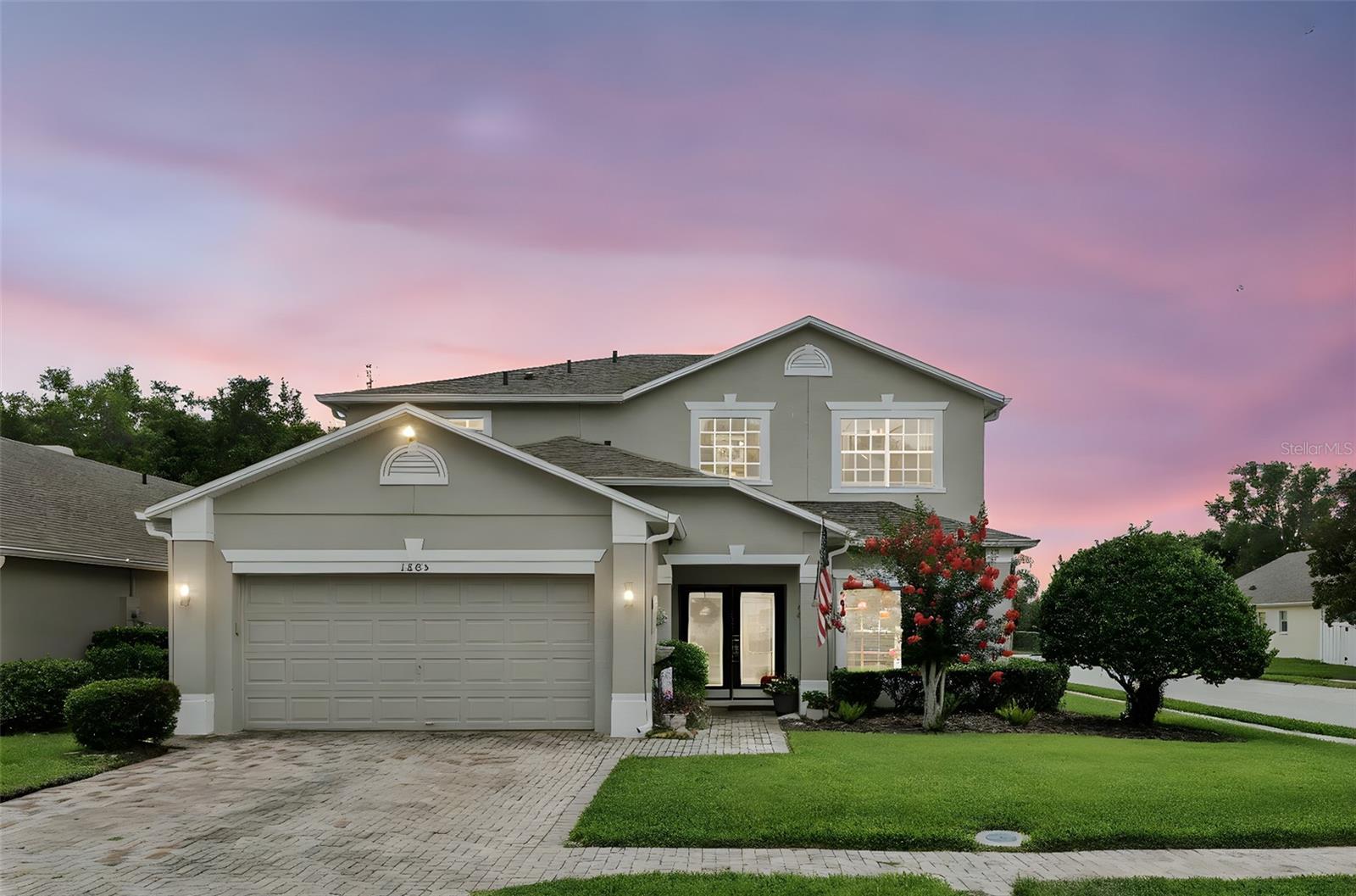 Your new home is an amazing 5-bedroom, 3.5-bathroom residence located on a corner lot in a gated and pool community of Royal Oaks! Where the Hoa takes care of all the landscaping therefore the neighborhood is pristine at all times. Your home although large has a feel of being very homey as all 5 bedrooms has visual access to the main area of your home. Your home is ideal for large families as well as entertaining. The kitchen opens to the family room and dining area, making it easy to stay connected with your family and friends. There is a pocket door to separate the 2 bedrooms and 1 full bathroom for privacy if needed. Upstairs, your retreat is the best part with a large custom California style closet and a private covered balcony to relax in the evenings with your partner not to mention the oversize master bath. Your home has been properly maintained and has several upgrades. The roof was replaced in 12/2021, painted on 03/2022, water heater was replaced in 2022 with a commercial grade water heater, and the AC was upgraded to a Lennox 5ton 19 seer unit. You will be pleasantly surprise with how low your electric bill will be on such a large home. We are offering a 1-year American home shield warranty. You will enjoy fresh mangos and lemons on your own trees. Relax with 7 friends or by yourself in the hot tub. Enjoy watching TV outside or grilling in your own outdoor kitchen, your backyard is a peaceful oasis. Our loss is your gain we have loved our home and due to health concerns, we need to move to single story home—schedule your showing today!