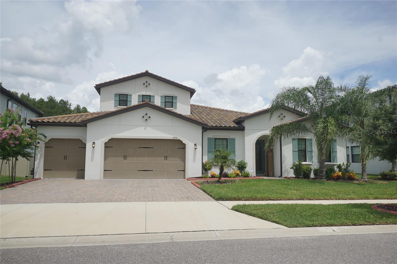 One or more photo(s) has been virtually staged. Live in style in this stunning 2021-built Mediterranean-style home located in the exclusive Terramor gated subdivision. Featuring 4 bedrooms, 3.5 bathrooms, 3-car garage, plus a large upstairs entertainment/family room, this spacious 3,588 sq ft property offers both elegance and functionality. Inside, youll find high ceilings, wood laminate and carpet flooring, ceiling fans, and window blinds throughout. The chefs kitchen boasts white wood cabinets, stainless steel appliances (oven, microwave, refrigerator, and gas stove), a kitchen island with breakfast bar, and open views to the family room and backyard. The primary suite offers a luxurious en suite with dual sinks, soaking tub, and step-in shower. Additional baths include one with dual sinks and step-in shower, and another with a step-in shower. The upstairs entertainment room comes complete with a beverage cooler and counter spaceperfect for hosting. Enjoy Florida living on the covered lanai overlooking the backyard. The 3-car garage, extra closets, and laundry room with washer, dryer, and sink provide plenty of storage and convenience. Located in a resort-style community with pool, tennis courts, and gym access. Pets welcome. Lawn care and trash service are included in the rent. HOA approval is required.
All Hoffman Realty residents are enrolled in the Resident Benefits Package which is an additional $49/month, payable with rent and includes utility concierge service making utility connection a breeze during your move-in, HVAC air filter delivered monthly (for applicable properties), our best-in-class resident rewards program, online maintenance portal, online rent payment portal, one late-fee waiver and much more!
If you decide to apply for one of our properties, there is an $99 per adult application fee that is non-refundable. Anyone aged 18 or above who will be residing at the property must apply. We will (1) check your credit report; (2) check for any past evictions; (3) verify your employment, if applicable; (4) personal income, assets, or assistance must be sufficient and verifiable; (5) verify your previous landlord references; and (6) perform criminal background screening; (7) be aware that some associations also have application fees. We encourage you not to apply if you have bad credit references or poor rental history.