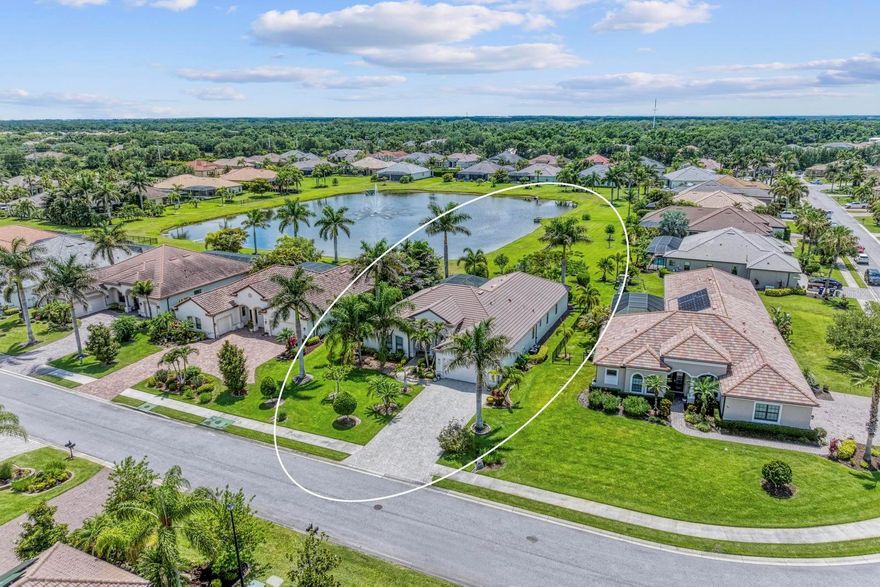 Magnificent luxury home located in an exclusive gated community of only 68 homes in one of the most desirable prime locations in Bradenton. This beautifully designed residence offers nearly 3,000 square feet of elegant living space with 4 spacious bedrooms, 3 full bathrooms, a den, a large bonus room, and a 3-car garage, perfectly designed for comfort, entertaining, and everyday living.
Built with exceptional attention to detail, the owners selected premium upgrades throughout the home when it was originally built, including one of the most desirable lake view lots in the community. From the moment you arrive, the impressive double glass entry doors, paver driveway, and beautifully landscaped exterior create a stunning first impression.
Inside, the grand foyer opens to an elegant living room and formal dining area featuring crown molding, high tray ceilings, and an open, light-filled floor plan. The spacious family room showcases a unique custom-built entertainment center accented with elegant quartz countertops, creating the perfect space for relaxing or entertaining.  The gourmet kitchen is beautifully appointed with a built-in oven, upgraded finishes, and thoughtful design with stainless steel appliances, rich wood cabinetry, quartz countertops, and abundant space for gathering with family and friends. The spacious laundry room and thoughtful layout provide convenience and functionality throughout the home. Ceiling fans have also been added to every room in the home for enhanced comfort and style. A large bonus room offers endless possibilities and can be used as a private movie theater, exercise room, game room, or additional entertainment space. Large sliding glass doors fill the home with natural light while showcasing breathtaking lake views, creating the perfect indoor-outdoor Florida lifestyle. Step outside to your private oasis featuring a beautiful pool and spa surrounded by an expansive paver lanai, is ideal for relaxing, entertaining, and enjoying peaceful waterfront sunsets year-round.
Also, for peace of mind, two new air conditioning units recently installed.
This exceptional home truly has it all, luxury, space, elegance, upgraded features, and a premium lakefront setting in a highly sought-after gated community of Enclave at Country Meadows with NO CDD fees and low HOA is located conveniently minutes distance to Lakewood Ranch and to shopping, restaurants, and major highways and about half an hour driving distance to the famous beaches in Florida. A rare opportunity to experience upscale Florida living at its finest.