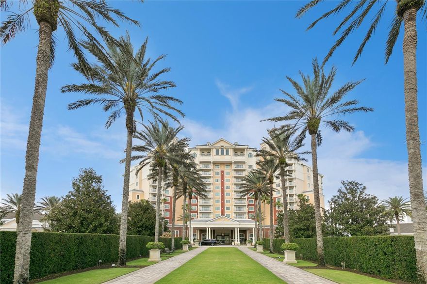 ACTIVE MEMBERSHIP! Welcome to Paradise! This EPIC 5th floor luxury condo is "THE ONE" (location, location) rear side of building and largest floor plan in the building. This one is special, wonderful golf views and enjoy the nightly Disney fireworks from your balcony. Well appointed for luxury rentals or call it home if you wish. Property has not been in rental and is in pristine condition. Reunion offers a world class resort experience just minutes from Disney and other area attractions. Spend the day slipping and sliding at Reunion's 5 acre waterpark, enjoy one of the many relaxing pools, or tee it up on one of Reunions championship golf courses designed by Palmer, Watson, and Nicklaus. Reunion offers many dining options, everything from breakfast to Burgers, steaks and sushi we've got you covered, also your Starbucks coffee awaits you every morning just a quick elevator ride from your bed. This property is easy to show, not in rental and waiting for you. A combination of the luxury associated and close proximity to Orlando area attractions makes this property  a must see for those who desire the highest level of luxury and entertainment.