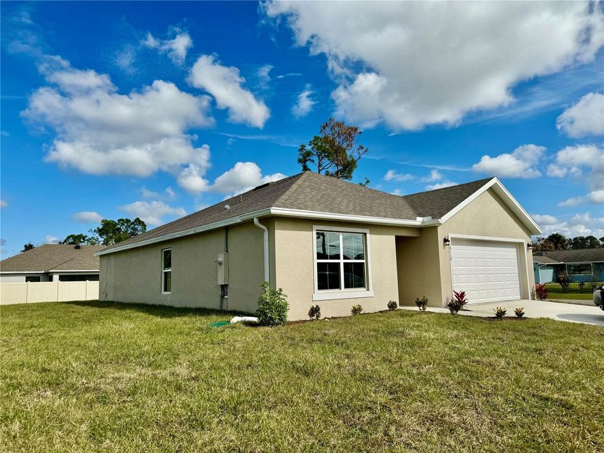 ANNUAL RENTAL, UNFURNISHED, LIKE NEW, built in 2023, WITH CITY WATER. Available from February 2026. Welcome to your dream rental home in the heart of North Port! This single-story gem boasts a spacious 4-bed, 2-bath split floor plan, offering the perfect blend of comfort and style. Unwind in your private sanctuary, featuring a generously sized primary bedroom with a spacious walk-in closet located on the farther side of the house for added privacy. Experience the joy of cooking in a modern kitchen with the countertop bar, connecting to the gathering room that seamlessly blends into the open living space, allowing you to entertain family and friends effortlessly. Luxury wood vinyl plank flooring throughout the house. Two-car garage for convenience. This house is centrally located to all amenities: US41, I75, schools, plenty of grocery and retail shopping, dining, Wellen Park, Atlanta Braves Spring Training, Beautiful Gulf beaches, boating and world class fishing. Minutes away from Warm Mineral Springs and North Port Aquatic Center. Make this house your home and embark on a journey of comfort, style, and convenience. Apply now, before its gone. Qualifications: We run a complete background check that includes credit, income verification, prior landlord and eviction history.