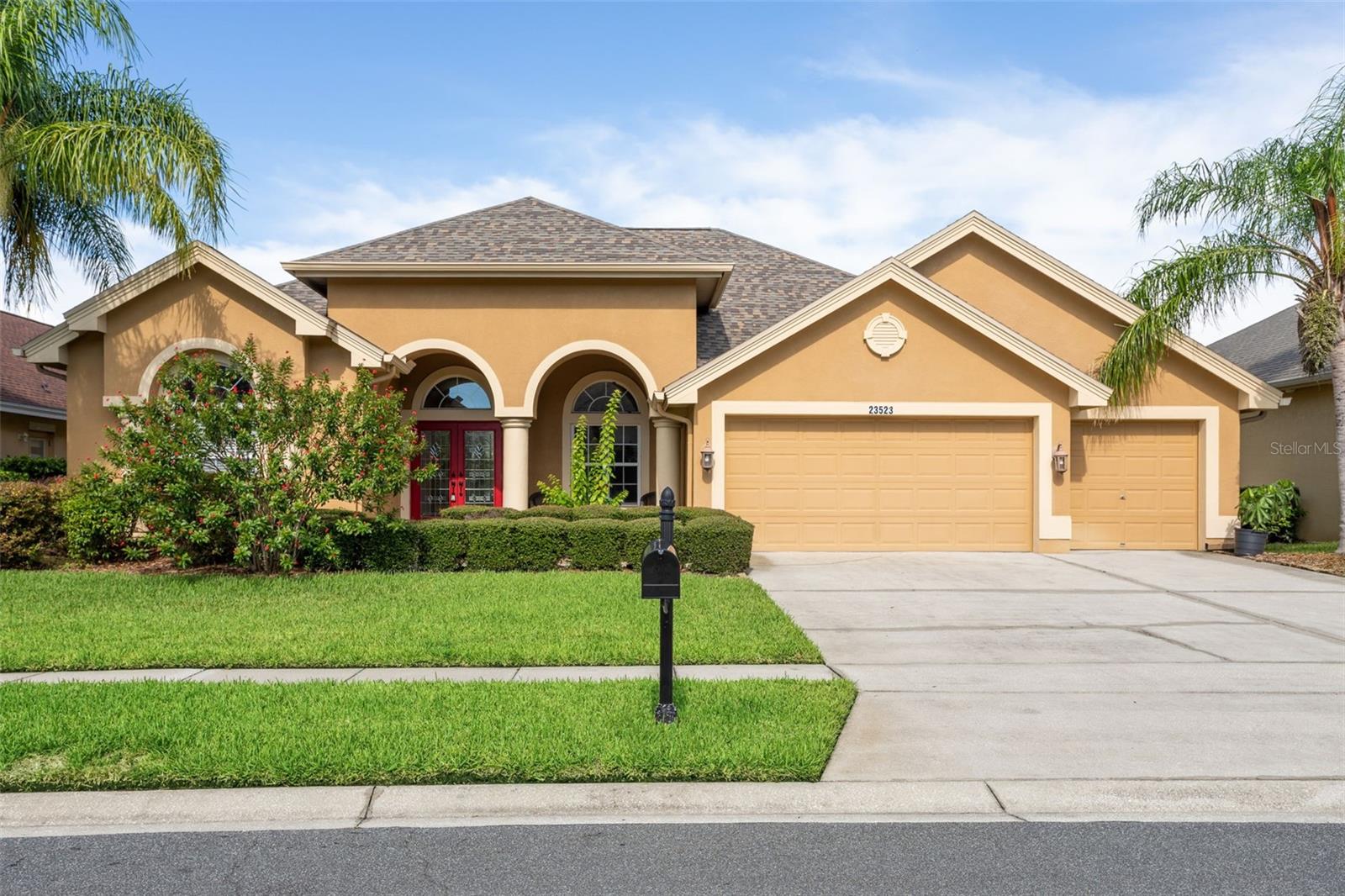 Light, Bright and Spacious 4 bedroom, 4 bath pool home built by Nohl Crest in gated golf course community of Plantation Palms. Home features high ceilings, open floor plan, and plenty of natural light. *NEW ROOF installed in 07/2023 , *2 NEW AC units installed 06/2025 *NEW SCREEN ( LANAI) 08/2023 , *NEW WATER/HEATER 04/2023 and New laminated floorings. No carpets anywhere.
Home is conveniently located near restaurants, shopping, hospitals, interstates, gyms, and Land O Lakes Rec Center is in walking distance.