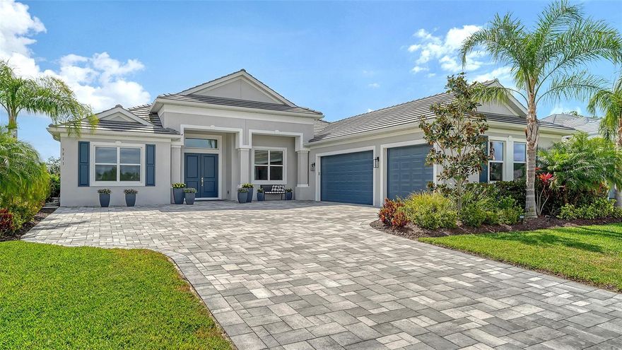 Don’t miss your opportunity to own this estate home with custom finishes and private pool in an exclusive area of Twin Rivers!! Schedule your private showing today! Step into this home and take in the immediate impact of panoramic water views framed by lush preserves, visible through a clear view screen that extends across the lanai. This exceptional executive residence, in the gated community of The Reserve at Twin Rivers with no CDD fees showcases the sought-after Santa Maria floor plan enhanced by thoughtfully curated custom upgrades. Offering 2,955 square feet of refined living space, the home features three bedrooms, a den, a media room and three-and-a-half baths with a wide-open layout ideal for daily living and entertaining. Designed with seamless indoor-outdoor flow, the home captures full water views from the front and rear. The open floor plan boasts a gourmet chef’s kitchen showcasing an 18-foot island with Cambria quartz countertops, a 36-inch cooktop, exterior-vented hood, granite sink, soft-close cabinetry, dedicated pots and pans drawers, custom backsplash and premium stainless steel appliances. Designated dining and eat-in kitchen areas offer convenience and elegance all surrounding the spacious great room. The living area includes an expansive tray ceiling and sliding glass doors that open at midpoint, seamlessly connecting the interior to a spacious lanai, an oversized heated saltwater pool with a shelf and a bubbler water feature all framed by unobstructed scenery. A pool bath is conveniently right off the lanai. The primary suite includes private lanai access, luxury vinyl flooring, tray ceiling and a spa-inspired en-suite bath with a large rain shower, dual sinks, tile extending to the ceiling and upgraded cabinetry along with a huge closet. Highlights include a den or craft room, a 1/2 bath for guests, a flex/media room, split floor plan, pest defense tubing, 2- foot extended secondary bedrooms, bath and media room, whole-house carbon filtration and water softener, motorized shades window treatments and luxury vinyl throughout. A three-car garage, extended by three feet and finished with epoxy flooring, completes the property’s premium features. Please refer to the attached feature sheet for additional features. Conveniently near Interstate 75, shopping, restaurants, parks, boat launches, golf courses, medical services and a farmers market right down the street. Don’t miss out on this exceptional home with one of the finest views in the community! Make an appointment today.