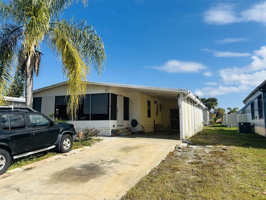 Priced to Sell/Motivated Seller – Cash Only. Don’t miss this opportunity to own a 2-bedroom, 1-bath home in the gated Meadowlea community of Leisure World Park. Low HOA fees. Meadowlea offers excellent amenities, including a private boat ramp with access to the St. Johns River, marina, clubhouse, pool, playground, and more. The community also features large parking spaces available to rent for RVs, boats, and additional vehicles.

The home features a screened-in porch, a carport with an attached workshop, and an additional shed for extra storage. The property needs some work—one bedroom has soft spots, and both bedrooms will require new flooring—making this a great opportunity for buyers looking to renovate or flip.