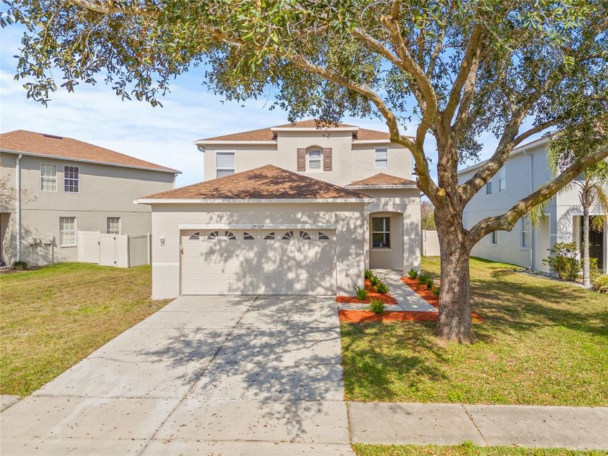 Welcome to this beautifully renovated 4-bedroom, 3-bathroom, 2-car garage home with a bonus room, located in the highly desirable Ballantrae community in Land O’ Lakes! This spacious two-story home offers a modern open floor plan with newer LVP flooring, perfect for entertaining family and friends. The massive living spaces flow seamlessly into a kitchen featuring sleek cabinetry, quartz countertops, and stainless steel appliances. Every detail had been updated at the beginning of the year, including the stunning bathrooms and a new water heater for added convenience. Step outside to enjoy a great backyard with a serene lake view, perfect for relaxing or outdoor gatherings. Ballantrae is a top-rated community offering parks, a community pool, and nearby shopping centers. With easy access to top-rated schools, major highways, Tampa International Airport, and Downtown Tampa, this home is in the heart of a fast-growing area. Don't miss out—schedule your showing today! RENT TO OWN/SELLER FINANCING OPTION!!