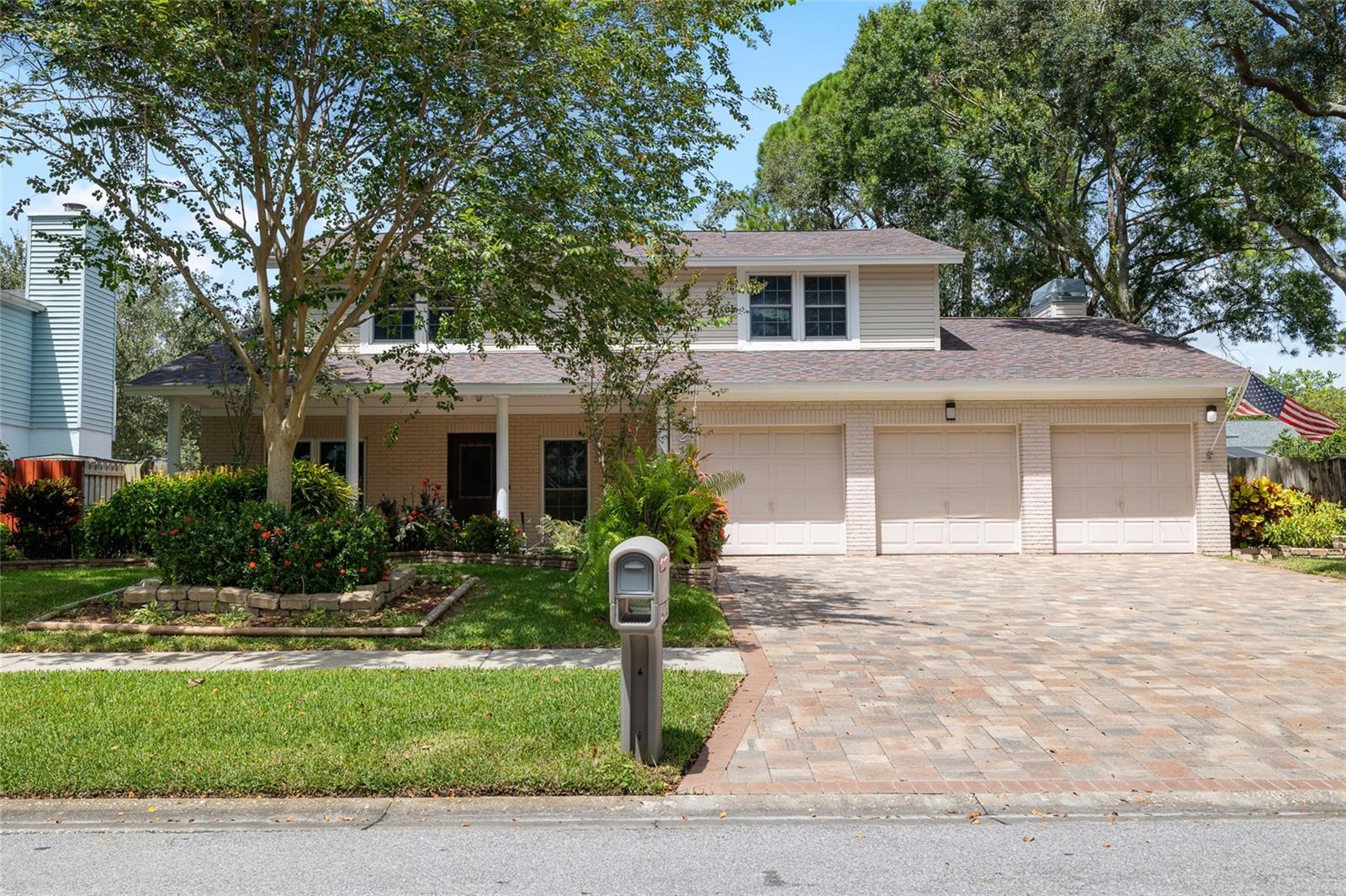 NEW LISTING, 4 Bedroom, 2.5 Baths plus 3 Car garage. Curb appeal plus! GREAT LOCATION in the beautiful neighborhood-VILLAGE SOUTH! The lot is stunning with amazing landscaping. NEW ROOF 2024. Newer hot water heater. dishwasher and microwave 2024. As you enter you will find a traditional 2 story home with large Living and Dining rooms. The kitchen is at the center back of home with a beautiful backyard view. There is also a huge Family room off the Kitchen. French doors off the family room lead to a covered enclosed porch. This home has quite large bedrooms all with WALK IN CLOSETS.
At the top of the staircase -could be a flex space for reading, sewing etc. The Carrollwood Country Club and Hillsborough County Park are less than 2 miles away and include parks, tennis and basketball courts, golf, dog park, playgrounds, splash pad, and walking trails. The Cultural Center with great shows and Farmers Market, this property is located 6 miles from the Raymond James Stadium; 7 miles from Tampa International Airport; 9 miles from the University of South Florida; and 10 miles from downtown and the Amelie Arena.
Great home for a growing family.