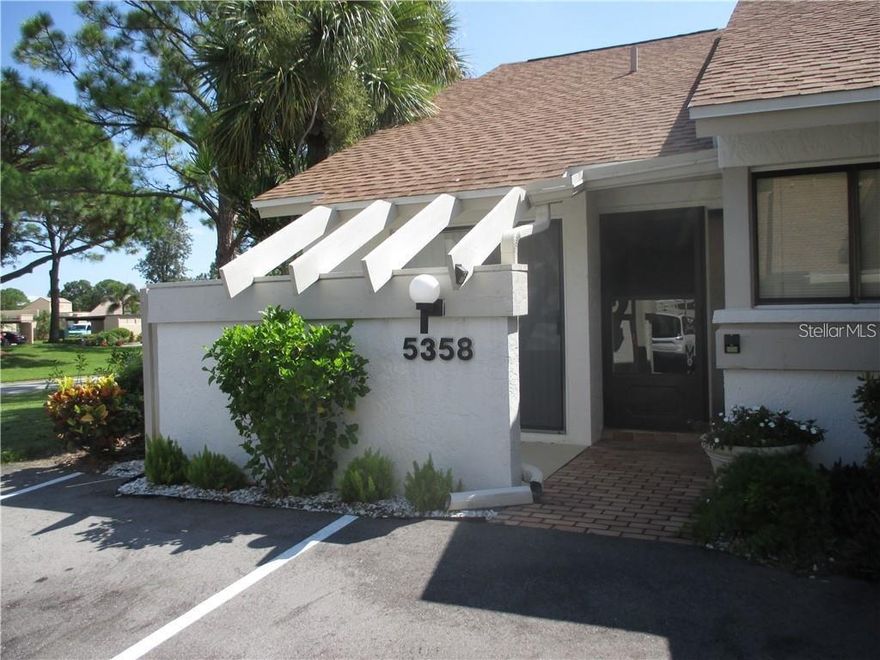 AVAILABLE FOR 2026 SEASON.  This end unit Villa features many upgrades like remodeled kitchen, granite counters in kitchen and baths, and top of the line washer and dryer.  Recently installed A/C unit with Nest thermometer is easily programmed.  Community pool is nearby.  Check the schedule of events at the Meadows Community Center, which includes bridge, Mah Jong, library and pickle ball.  The entire Meadows Community was built around the 3 golf courses, 2 open to the public.  Ponds, green space, biking and hiking trails, make this a tranquil and pleasant place to live.  Just north on University Parkway, shopping, restaurants, grocery stores and the new mall cater to every need.  3 MONTH MINIMUM per HOA.  Off season tenants are required to pay unities not included in the HOA fees.  Available on an annual basis at $1,950 per month.
