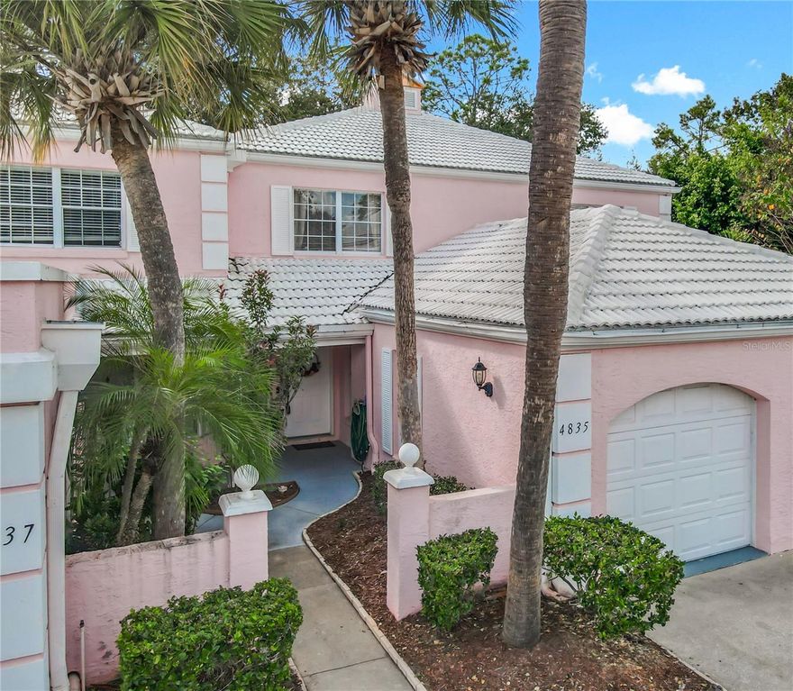 Welcome to this beautifully updated 2-bedroom, 2.5-bathroom townhome-style condo in the highly desirable Cypress Creek community! Offering 1,228 square feet of comfortable living space, this two-story home blends modern upgrades with a warm and welcoming feel. Step inside to an open and airy layout featuring crown molding, custom extended baseboards, upgraded solid-surface countertops, a large drop-in kitchen sink, and a spacious kitchen that flows seamlessly into the living and dining areas. Oversized sliding glass doors fill the home with natural light and frame peaceful pond views, perfect for relaxing or entertaining. Enjoy low maintenance living with no carpet throughout; luxury vinyl plank flooring enhances the downstairs spaces, while laminate hybrid wood continues upstairs and on the staircase for a cohesive, stylish look. The primary suite includes a custom-built master closet for exceptional organization, and additional conveniences like inside washer/dryer hookups and a Nest thermostat add comfort and efficiency. Outside, the home features a charming tile roof and well-maintained surroundings. The community offers wonderful amenities, including a sparkling pool and access to a scenic walking trail. Ideally located near major interstates, world-class theme parks, and premier shopping and dining, this move-in ready home truly has it all. Don’t miss your chance to make this inviting home yours! Schedule your showing today.