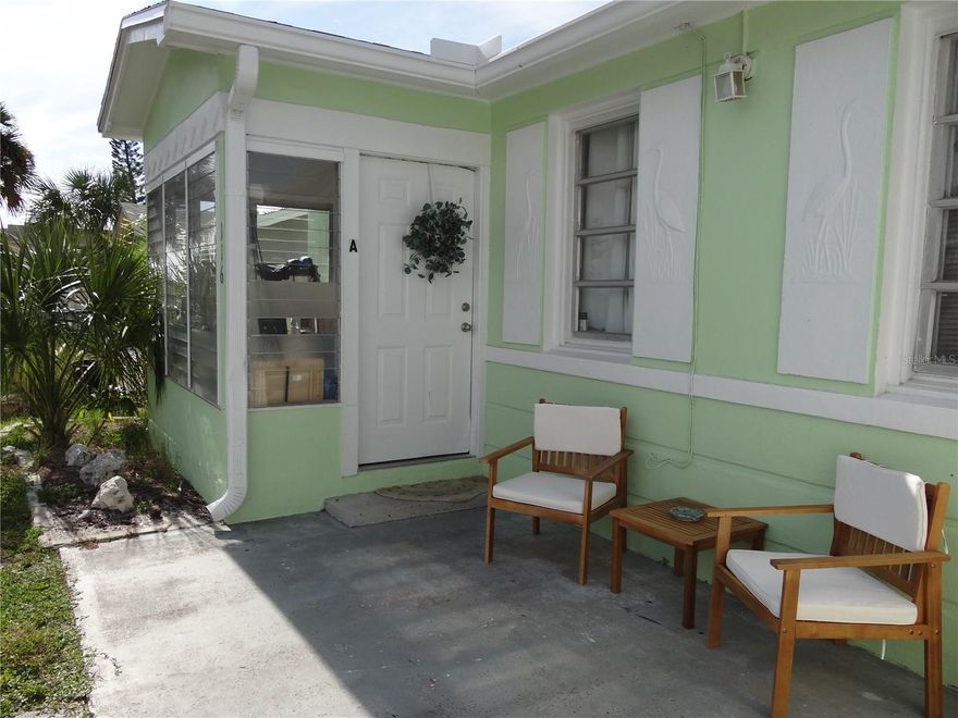 Live just steps from the beach in this bright and updated ground-floor corner unit in Madeira Beach! This 1BR + Den/1BA villa has been recently remodeled and features a tropical patio, perfect for relaxing or entertaining. The interior offers fresh paint, new flooring, tankless hot water heater, and brand-new appliances. The spacious layout includes a den for extra flexibility and a bathroom accessible through the bedroom. Enjoy the ease of parking right outside your door—no stairs, elevators, or long walks. Located in a friendly beach town with parks, fishing piers, sports courts, festivals, and more. Walk or bike to the nearby beach access, and enjoy close proximity to restaurants, shopping, the VA Hospital, and John's Pass. ?Ready for immediate occupancy!