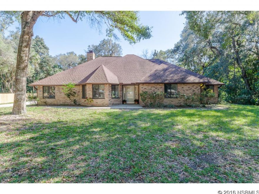 Custom Built, quality brick estate home! Original owner, never been on the market! Enjoy privacy on this 1.19 acre country setting with beautiful large shade trees, while still being close to our famous white sandy beaches, restaurants and shopping. This 3 bedroom/3-1/2 bathroom house features an enormous beautiful chefs kitchen with granite countertops and stainless appliances. The library features sturdy wood built-in shelves. In the garage there is a huge air-conditioned bonus room that can be used as a mother-in-law suite, a workshop, exercise room or office. The possibilities are endless. A detached carport give extra room for boats or cars along with a separate storage area. All this in addition to the attached oversized garage with automatic door opener.Every window and door is wired with a state of the art security system. The screened in pool and spa has just been renovated in 2014. Brand new roof is contracted and being replaced March 1st, 2016.. There are dual A/C units and both have been replaced in 2012 and have a 10 warranty . Fireplace is propane gas. There is a transferable termite bond. So much more that this house has to offer! Come take a look! Square footage received from tax rolls. All information recorded in the MLS intended to be accurate but cannot be guaranteed. ;Water: City