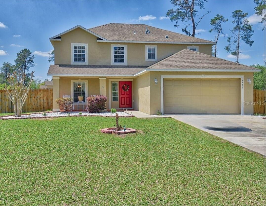 3 Bedroom with 2nd Story Bonus Room, 2.5 baths nestled on a corner lot. Home features Living Room, Family Room, Dining Room, Kitchen with Dinette Area, Screened Lanai Storage with Privacy Fence! Tile and Laminate flooring throughout. Carpets in Bedrooms. Available for many loan types including USDA and VA.